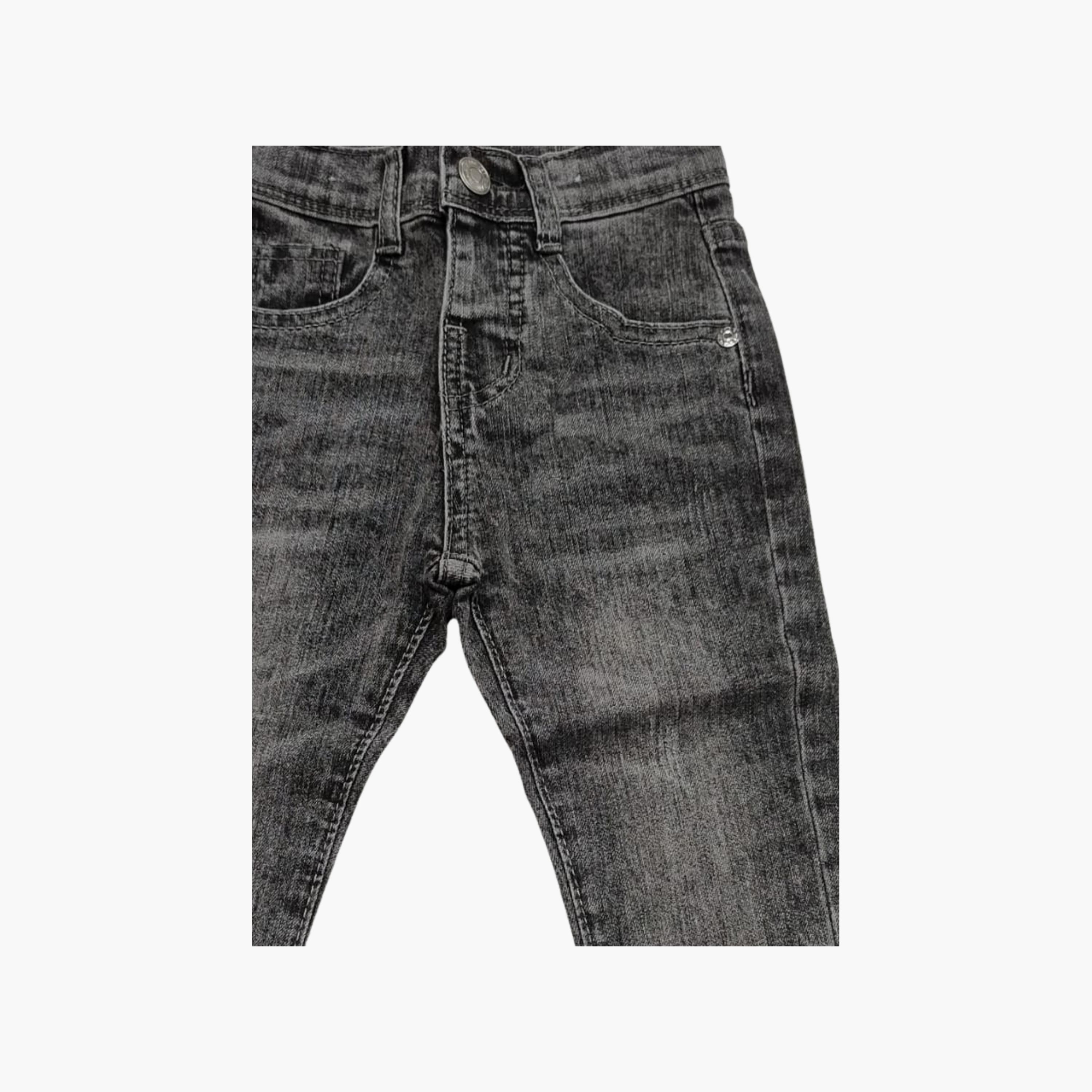 Babyqlo Solid Adjustable Waist Slim Jeans-boys-clothing-bottoms-jeans-image-4