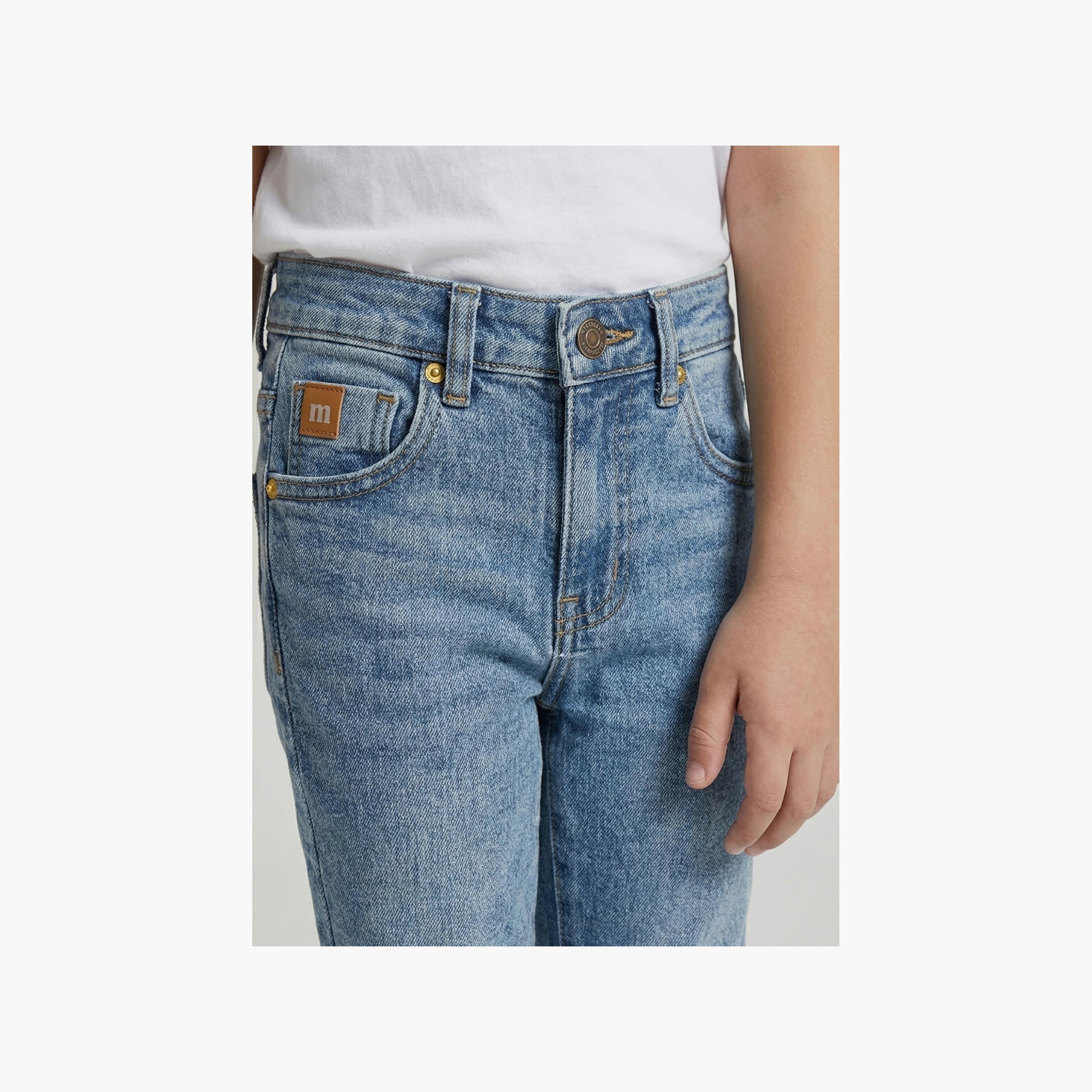 Babyqlo Solid Adjustable Waist Slim Jeans-boys-clothing-bottoms-jeans-image-4
