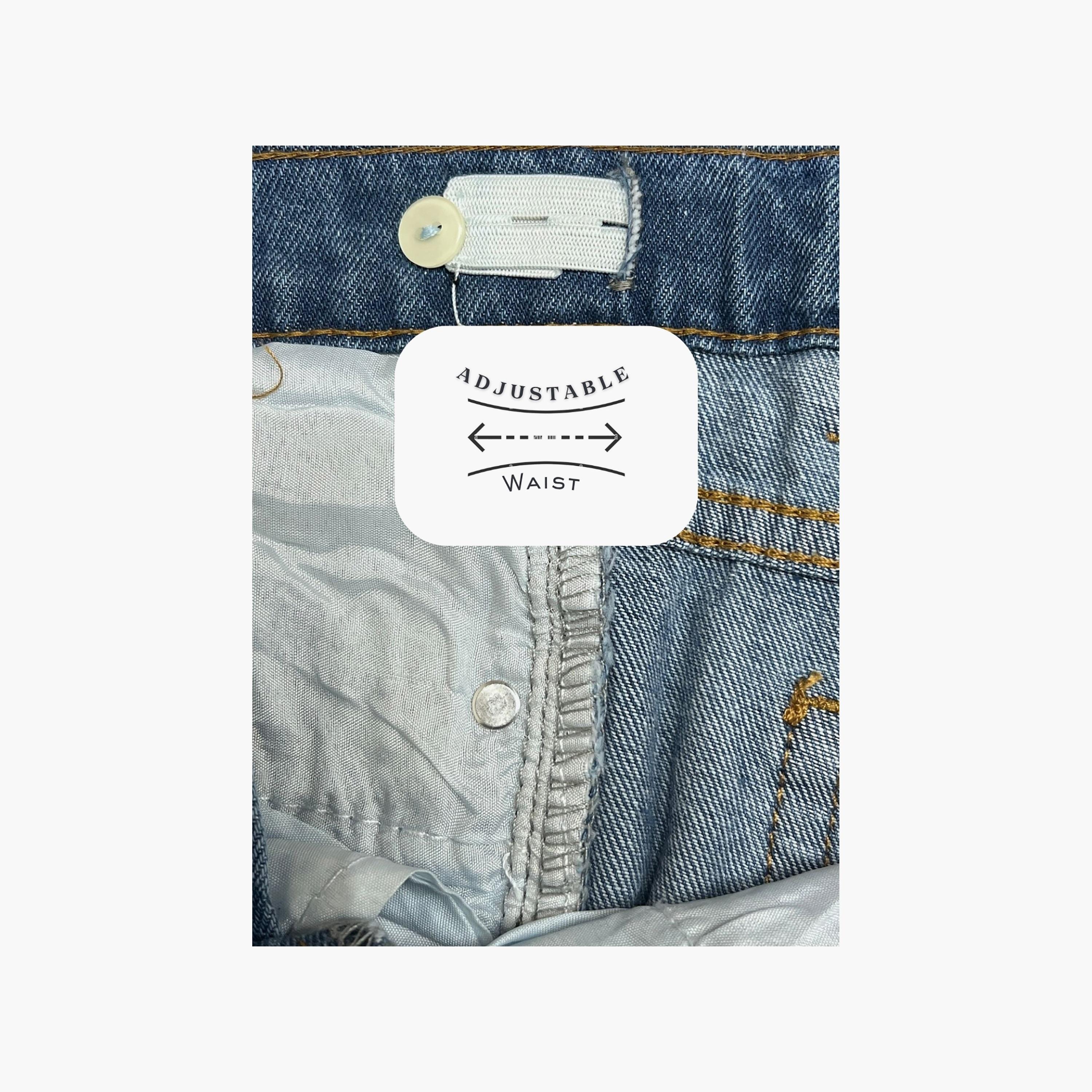 بنطلون جينز سادة ممزق بخصر قابل للتعديل من بيبيكلو-boys-clothing-bottoms-jeans-image-1