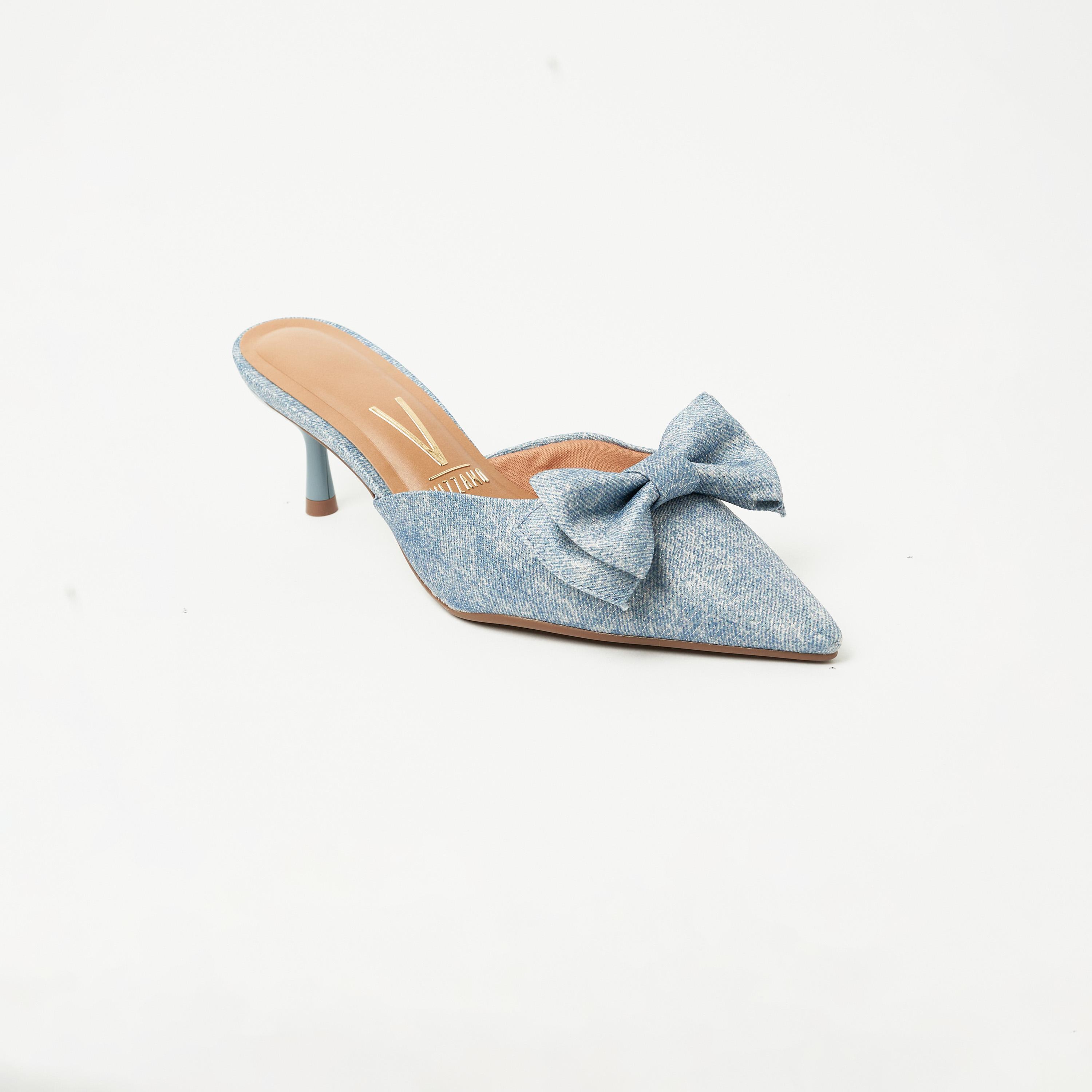 Vizzano by Geoomnii Women's Slip On Kitten Heels | 1420-100-26631-430        -women-shoes-heels-image-1