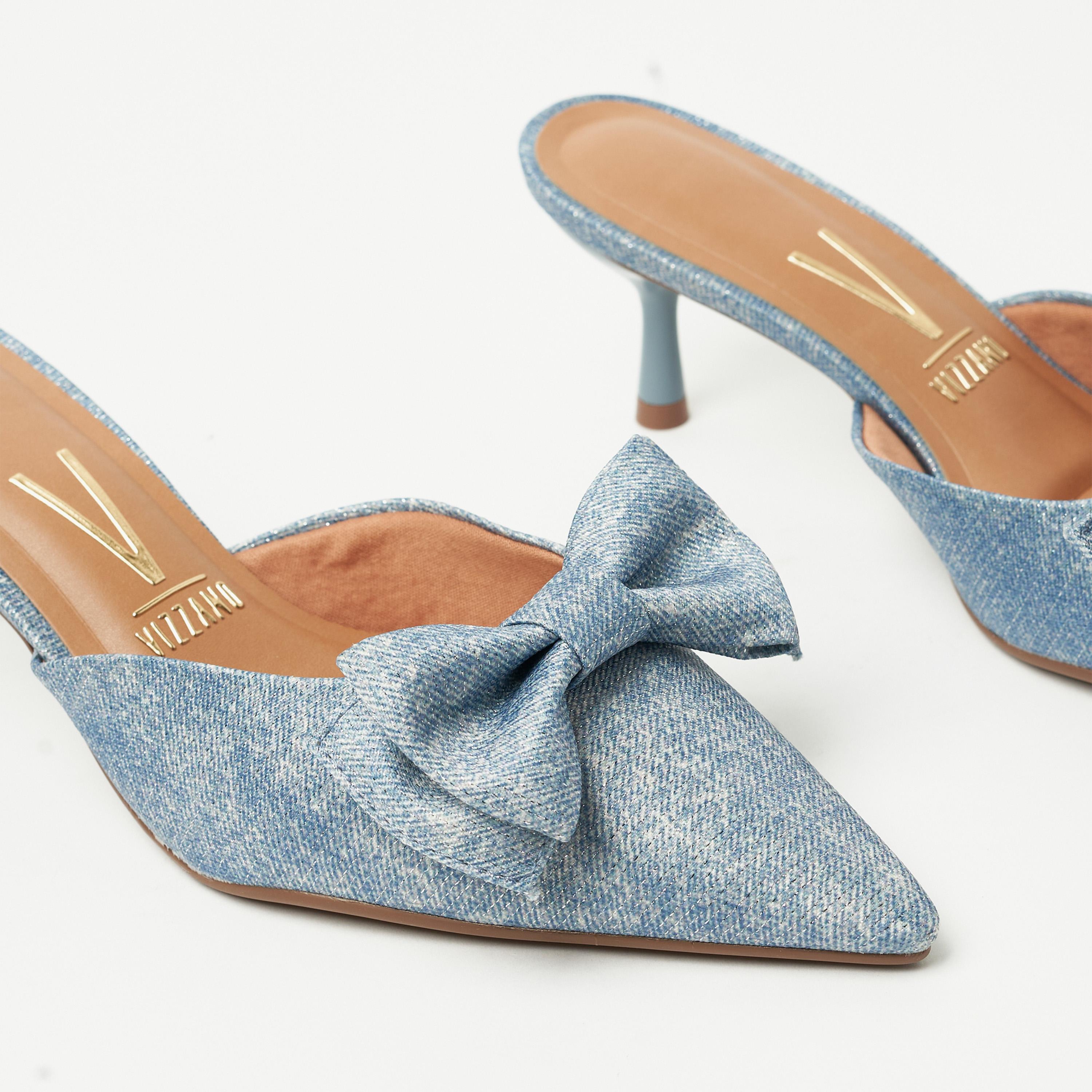 Vizzano by Geoomnii Women's Slip On Kitten Heels | 1420-100-26631-430        -women-shoes-heels-image-2