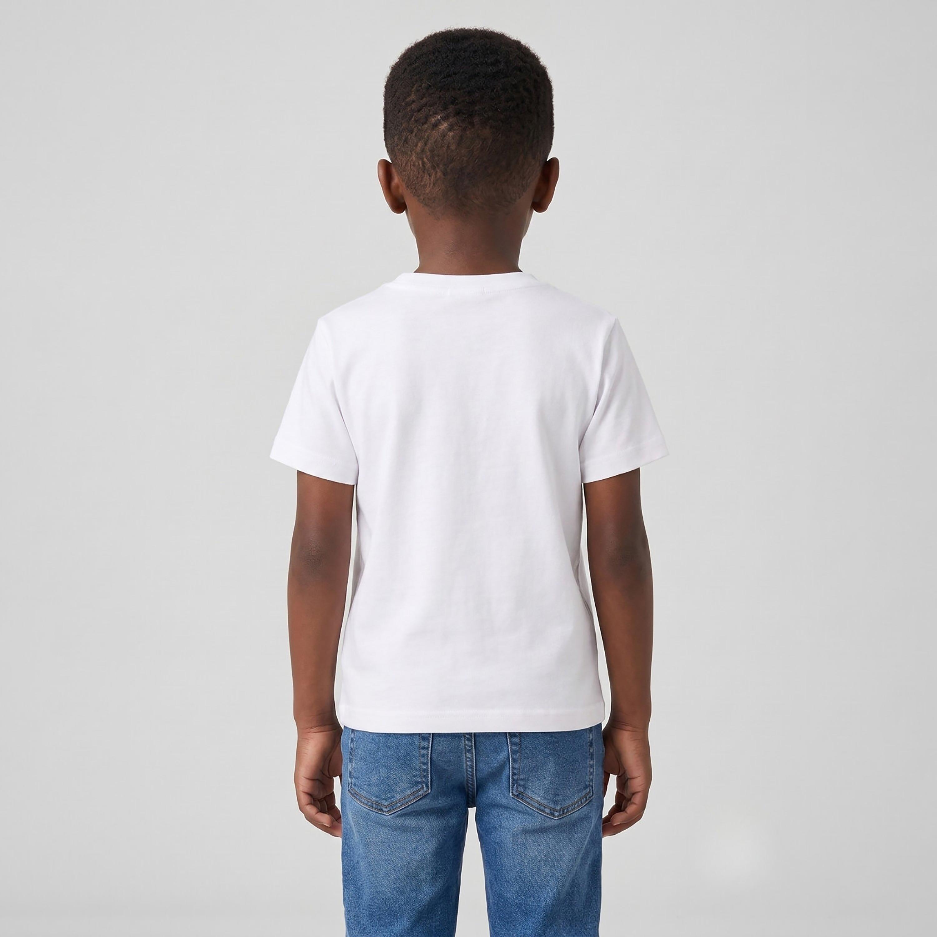 تيشيرت سادة بقصة عادية وأكمام قصيرة من بيبيكلو-boys-clothing-tshirtsandpolos-image-4