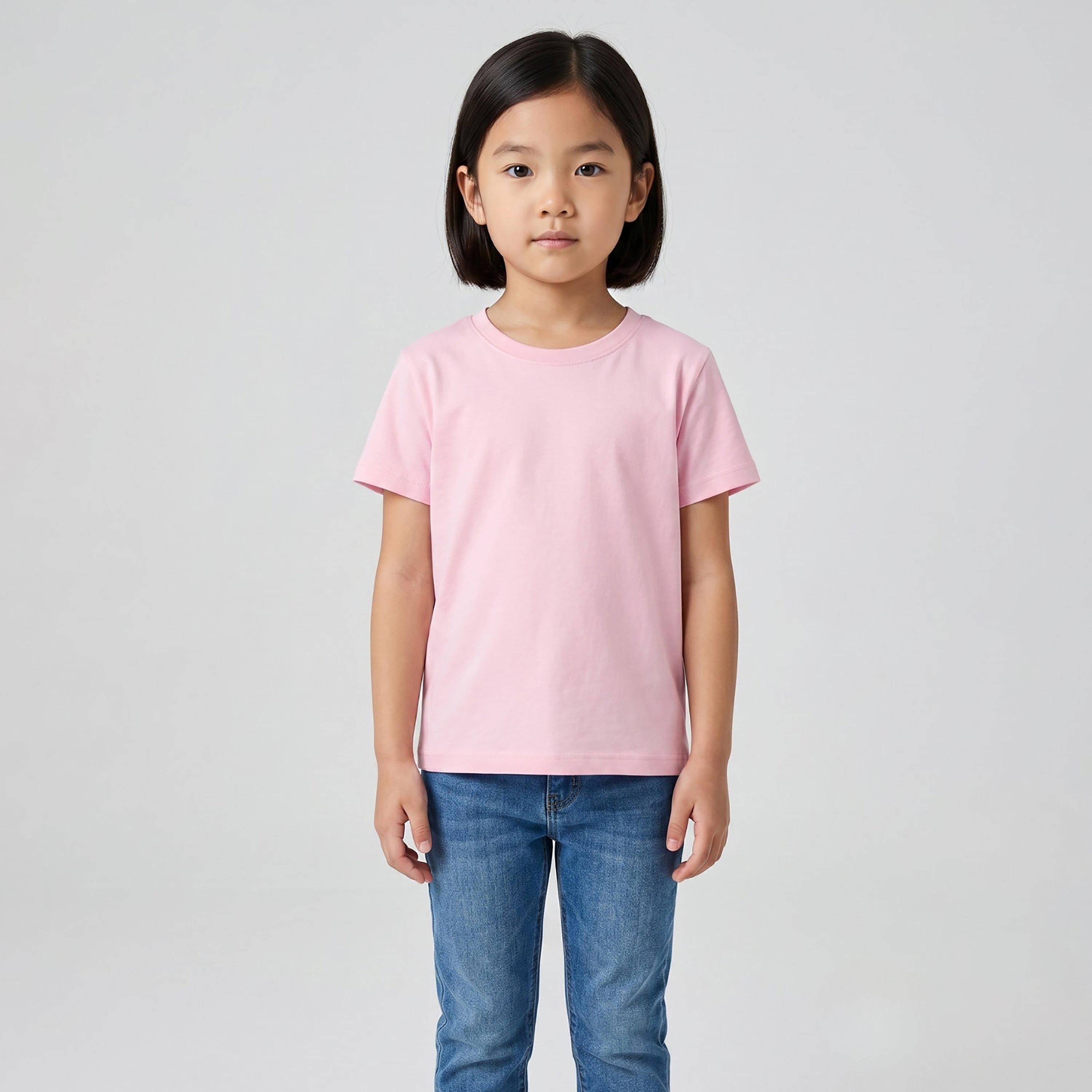 Babyqlo Short Sleeves Solid Regular-Fit T-Shirt-girls-clothing-tshirts-image-1
