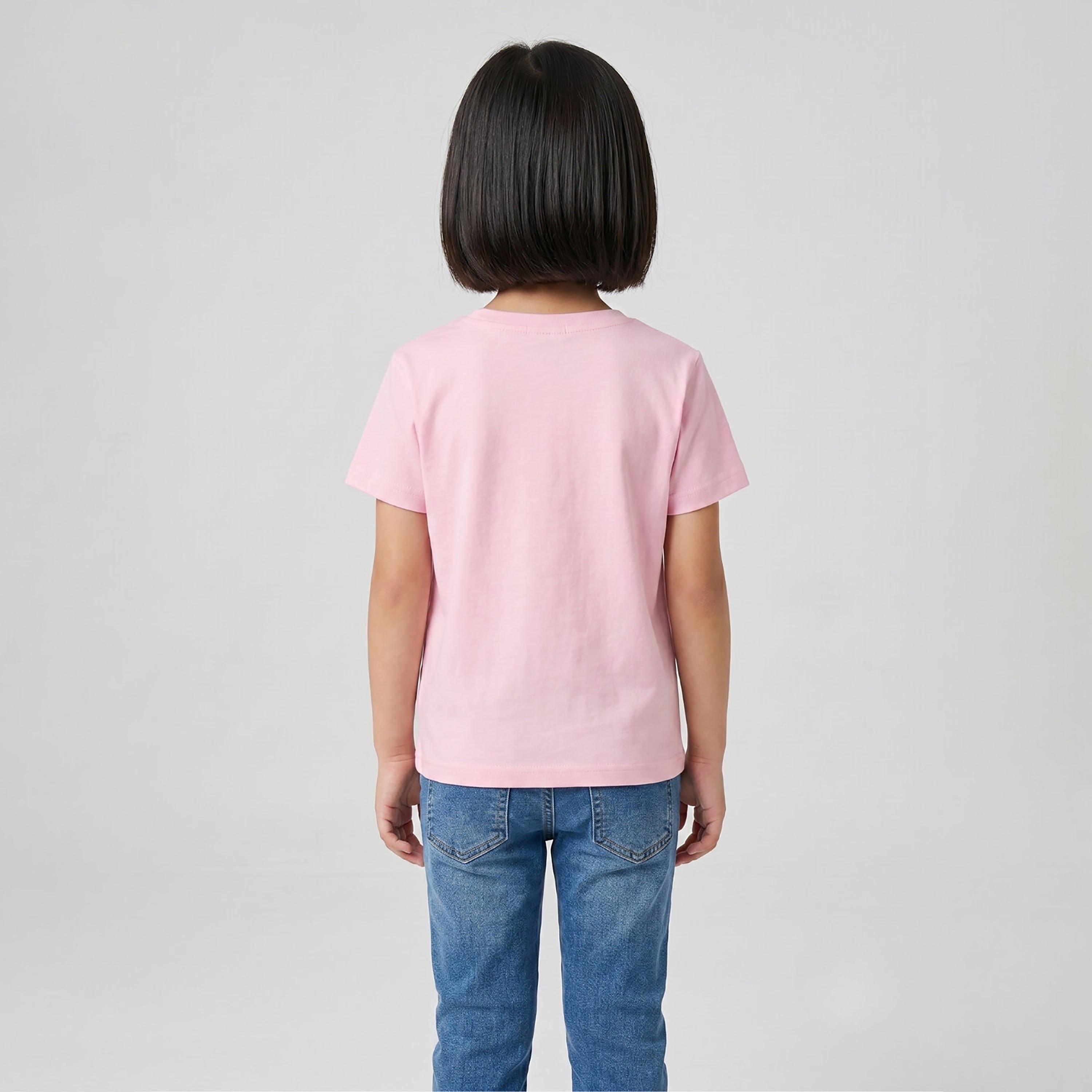 Babyqlo Short Sleeves Solid Regular-Fit T-Shirt-girls-clothing-tshirts-image-2