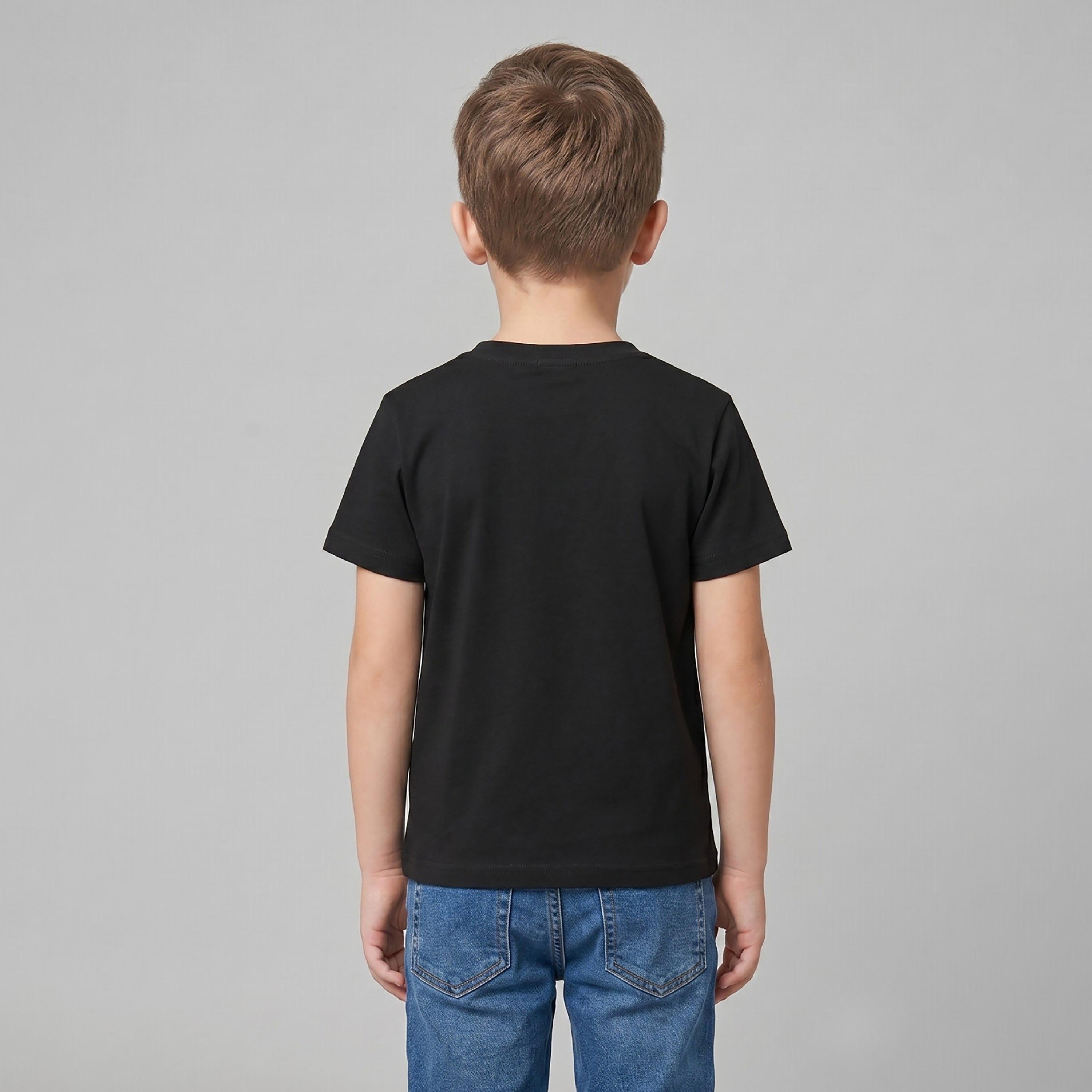 تيشيرت سادة بياقة مستديرة وأكمام قصيرة من بيبيكلو-boys-clothing-tshirtsandpolos-image-3