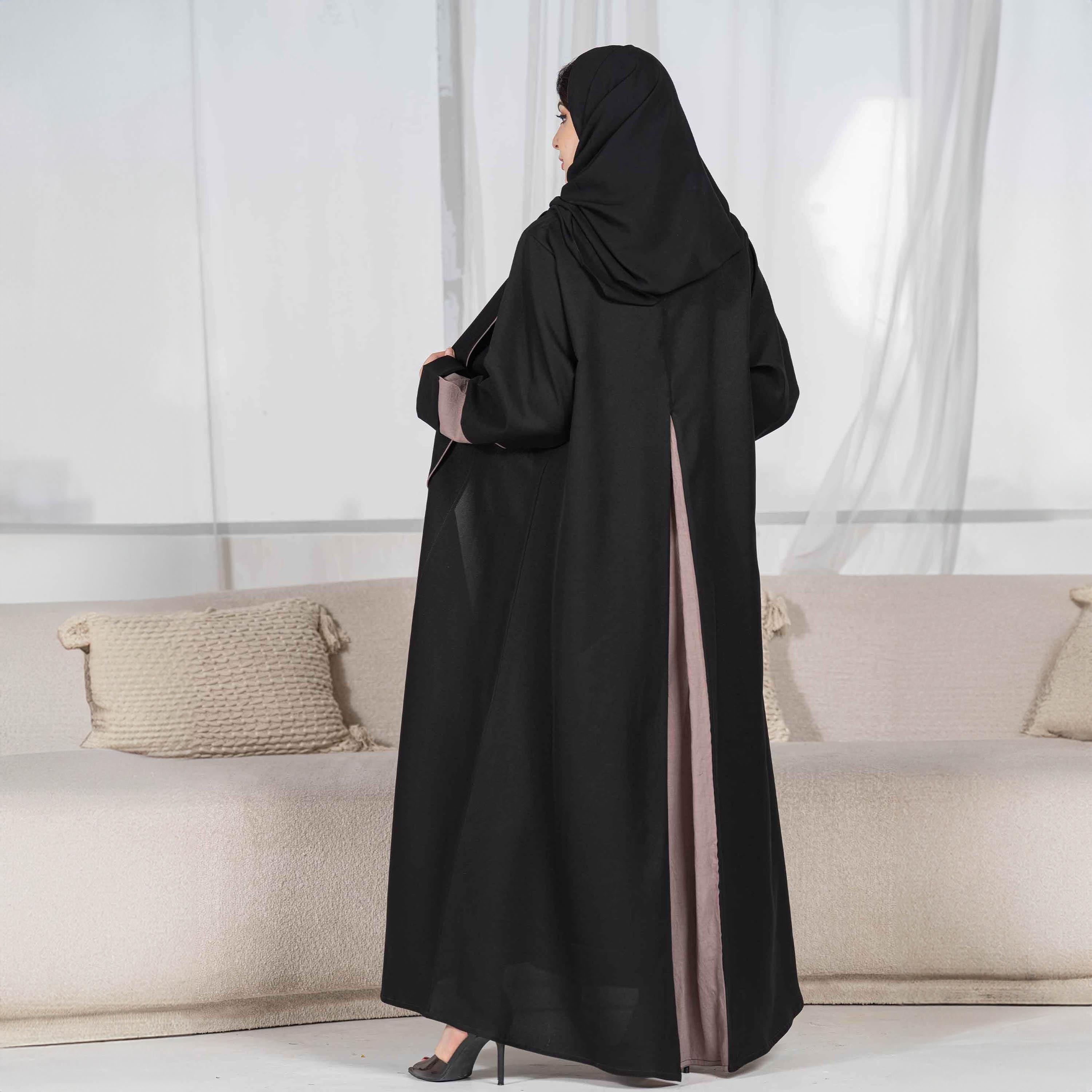 Zahiyh Piping Detail Abaya with Hijab-women-arabicclothing-abayas-image-4