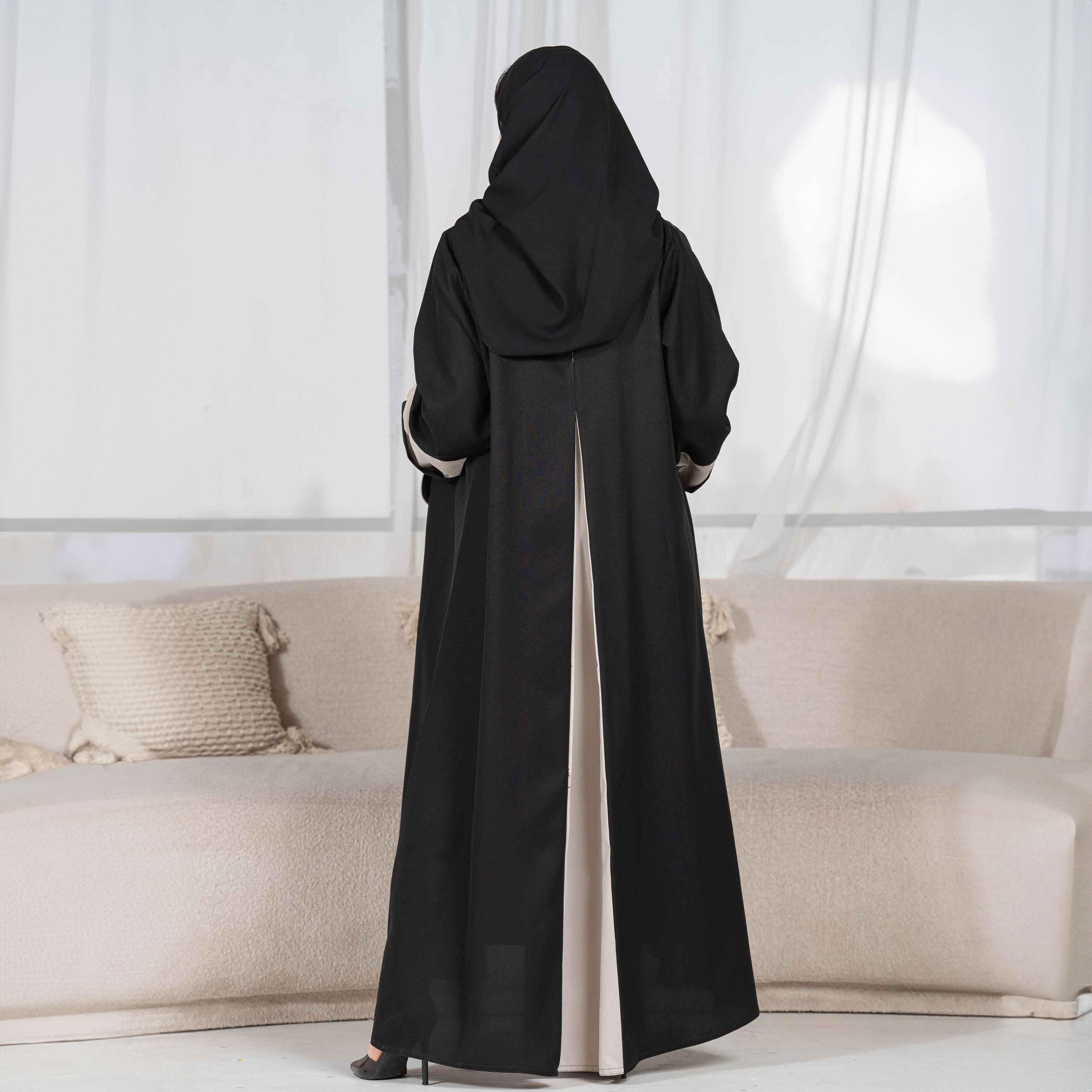 Zahiyh Piping Detail Abaya with Hijab-women-arabicclothing-abayas-image-4