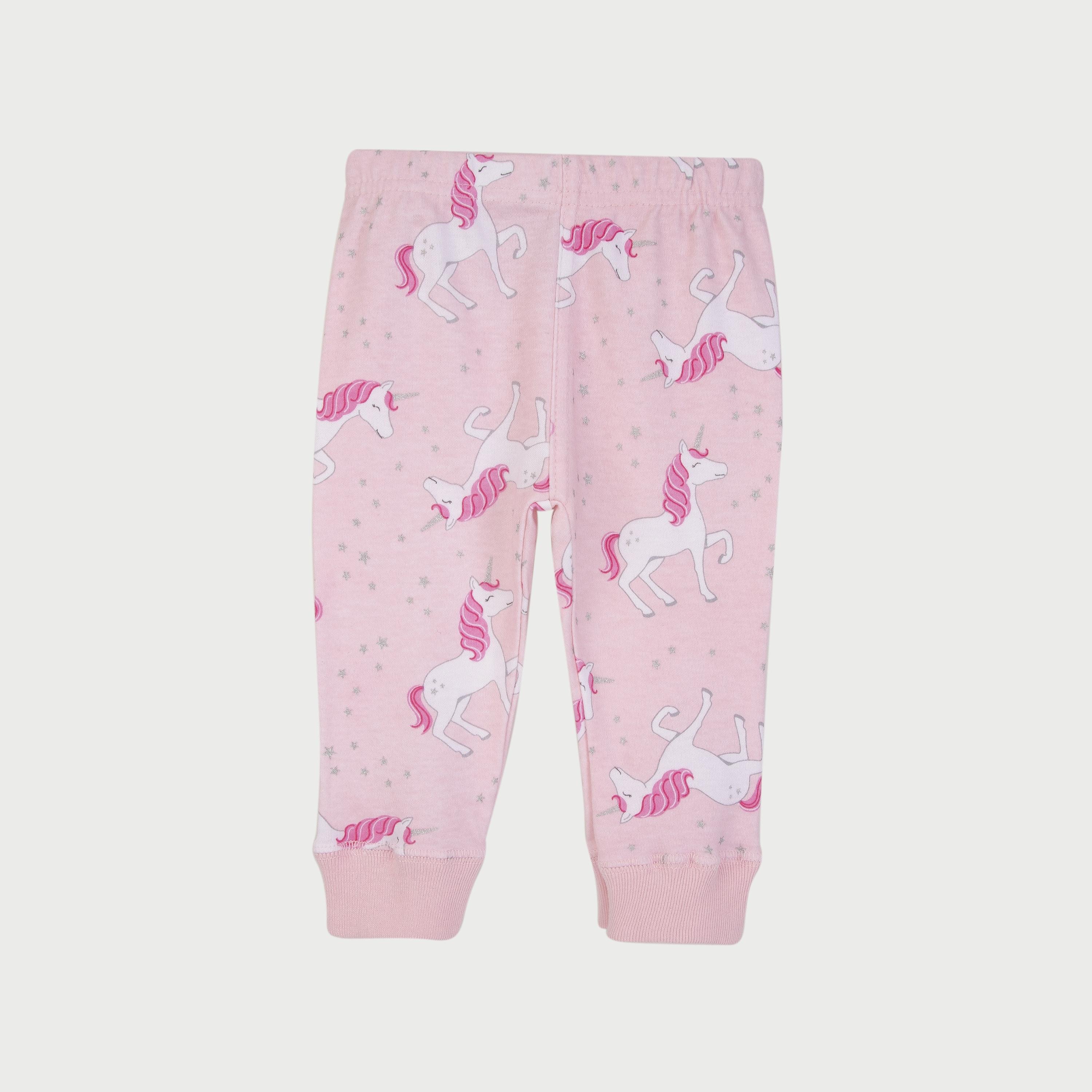 Hudson Baby Pant Set 3-Piece, Unicorn-baby-girls-clothing-bottoms-trousers-image-2