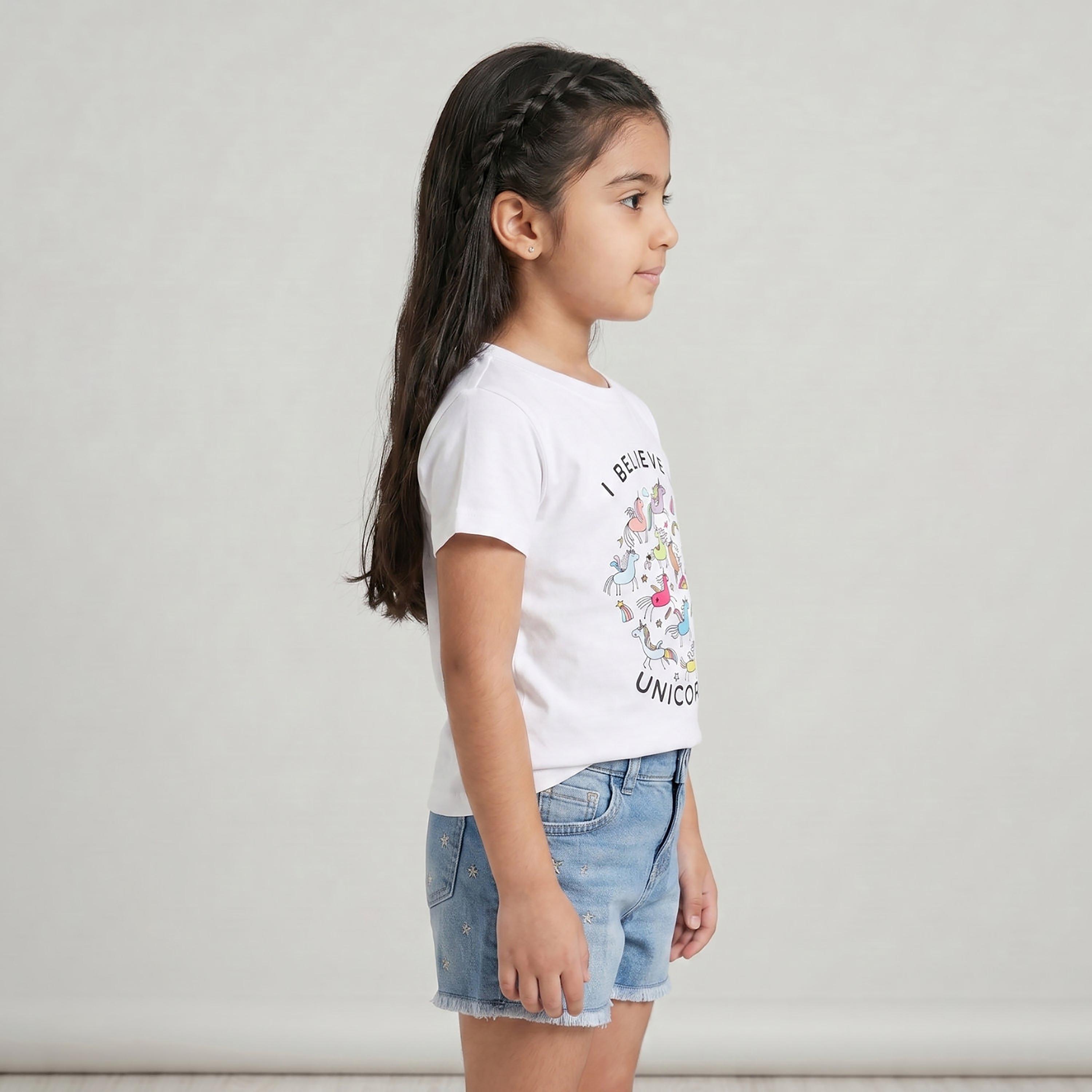 Babyqlo Short Sleeves Printed Casual T-Shirt-girls-clothing-tshirts-image-2