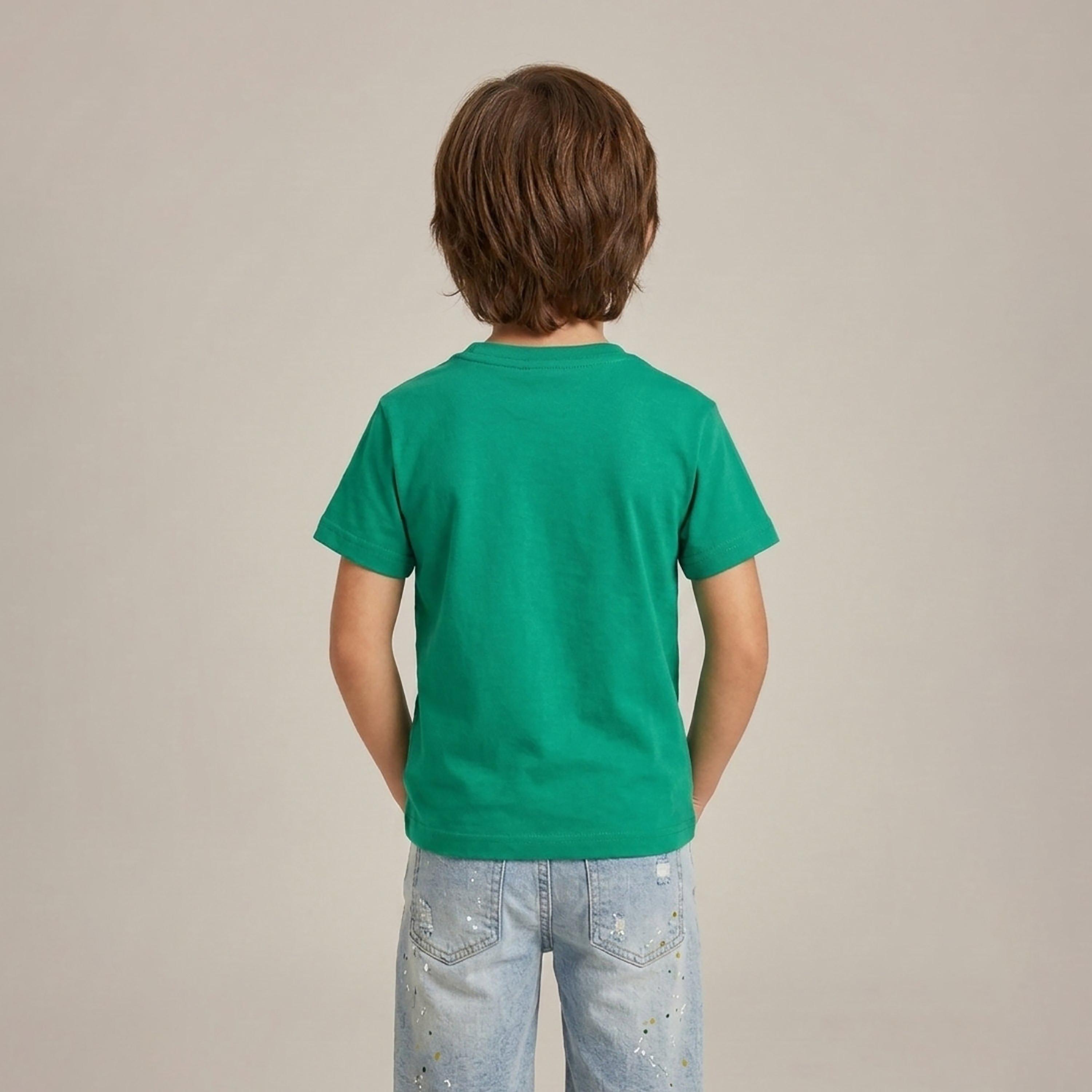 تيشيرت بطبعة شعار وقصة عادية وأكمام قصيرة من بيبيكلو-boys-clothing-tshirtsandpolos-image-3