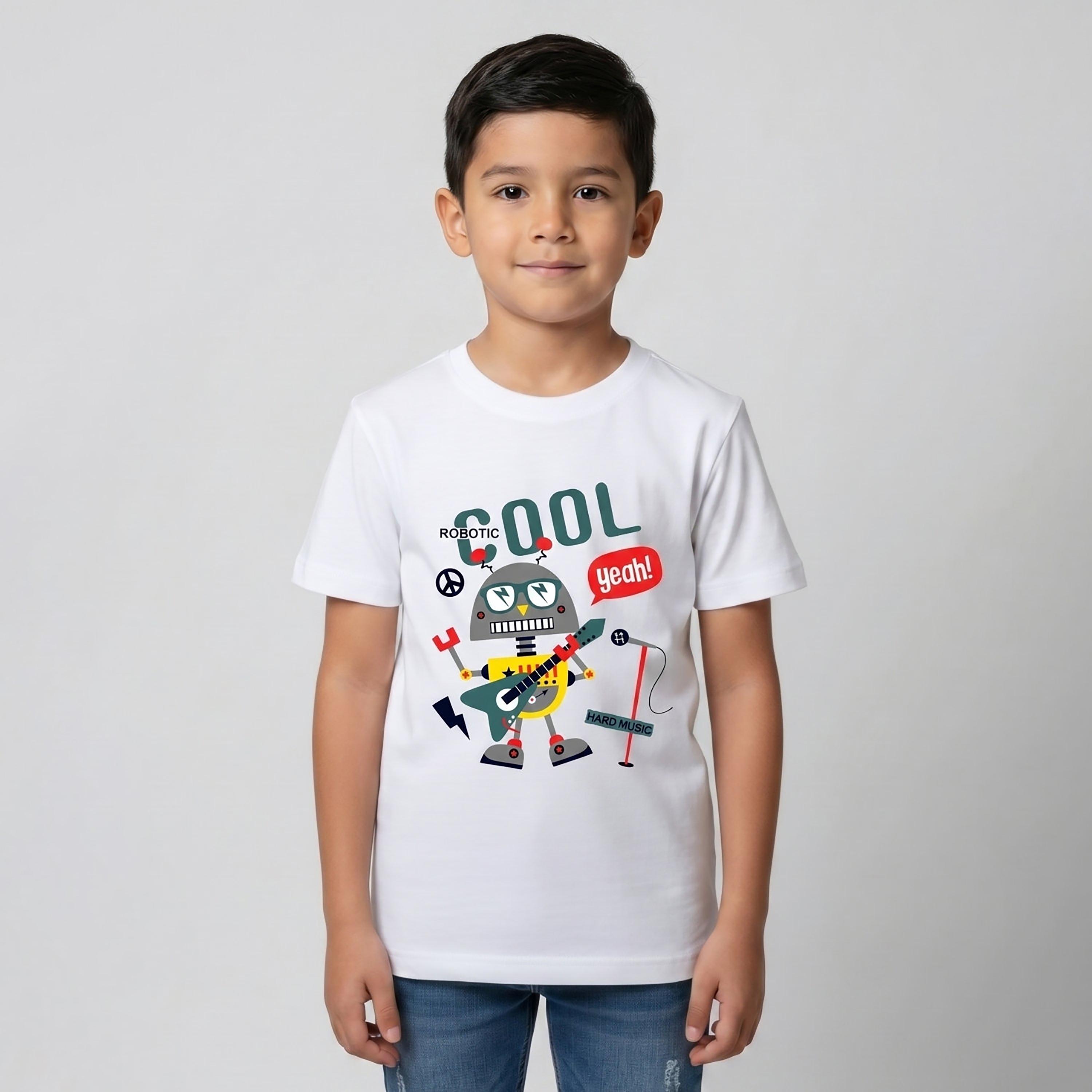 تيشيرت كاجوال مطبوع بأكمام قصيرة من بيبيكلو-boys-clothing-tshirtsandpolos-image-1