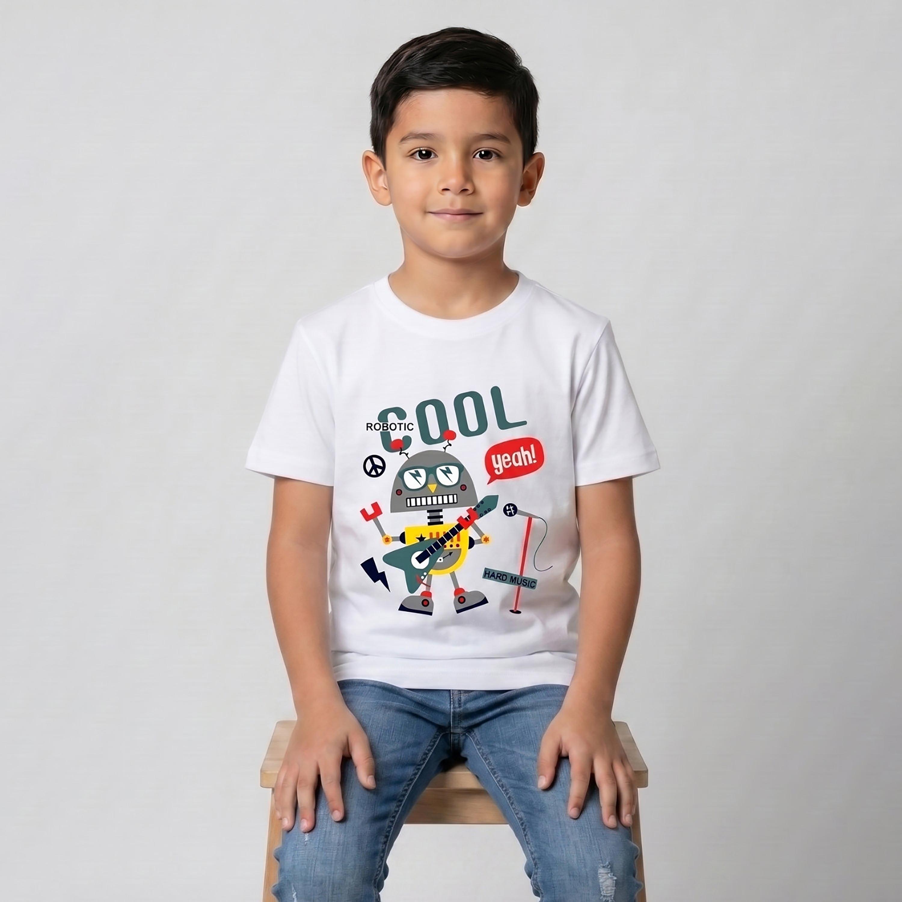 تيشيرت كاجوال مطبوع بأكمام قصيرة من بيبيكلو-boys-clothing-tshirtsandpolos-image-4