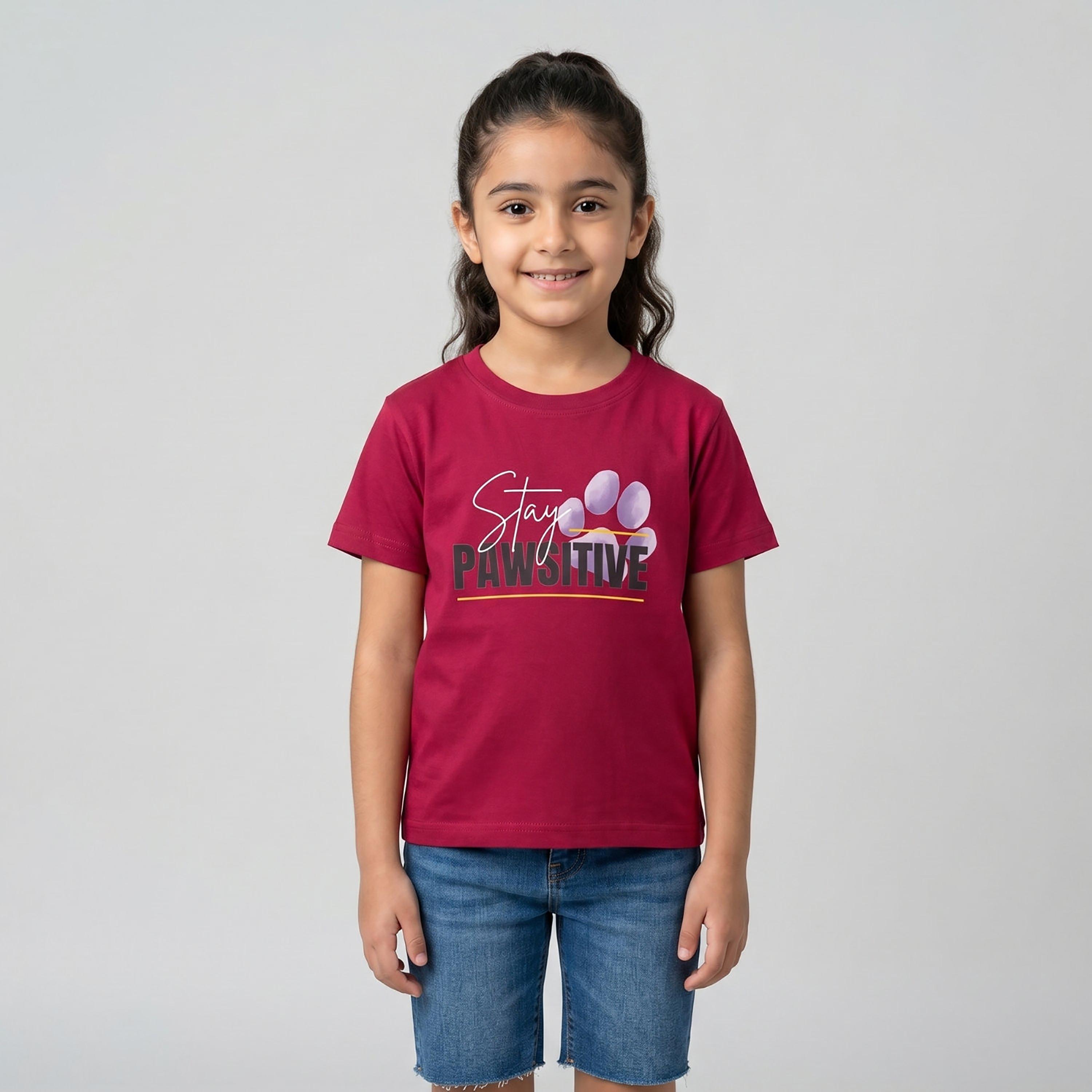 Babyqlo Short Sleeves Printed Regular-Fit T-Shirt-girls-clothing-tshirts-image-1