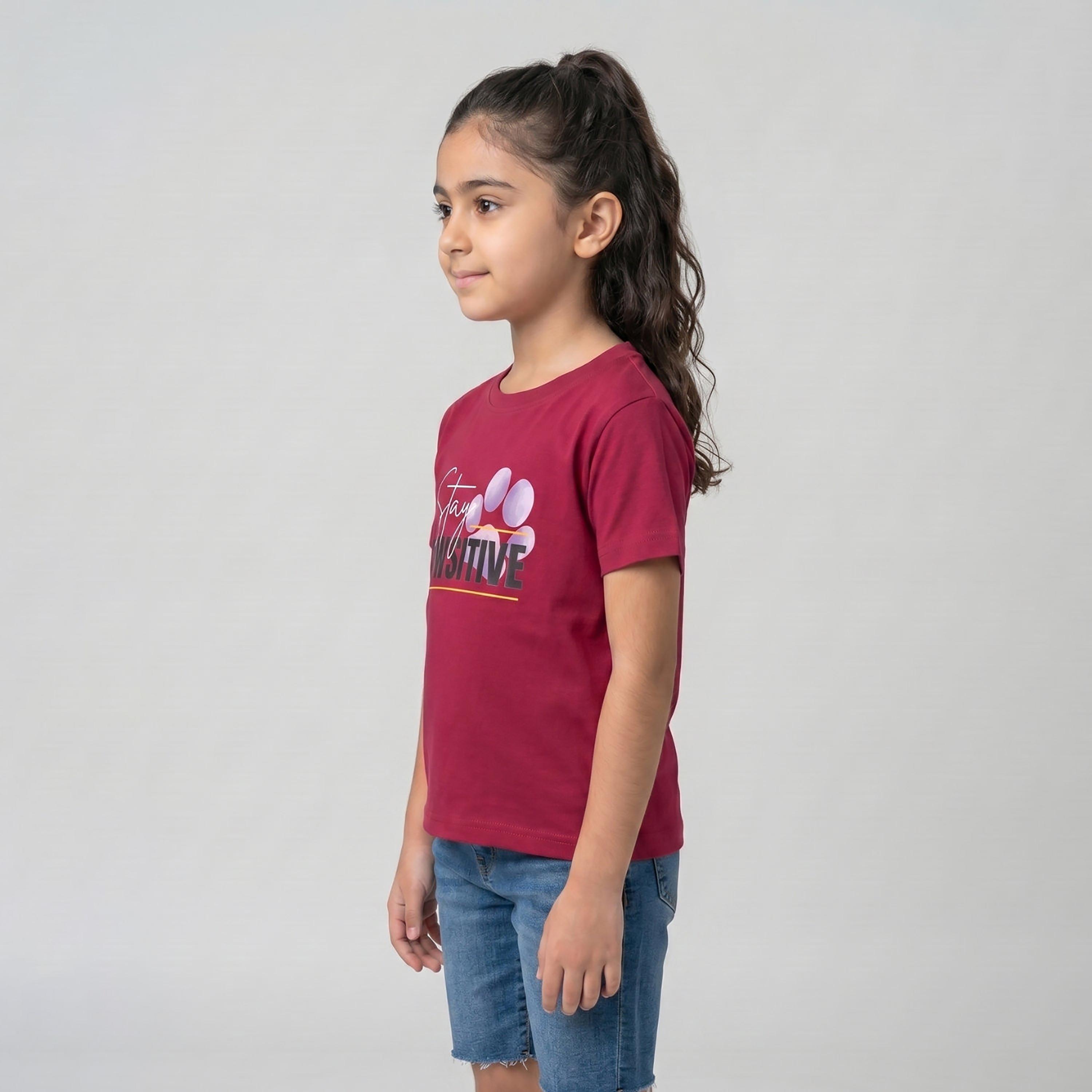 Babyqlo Short Sleeves Printed Regular-Fit T-Shirt-girls-clothing-tshirts-image-2