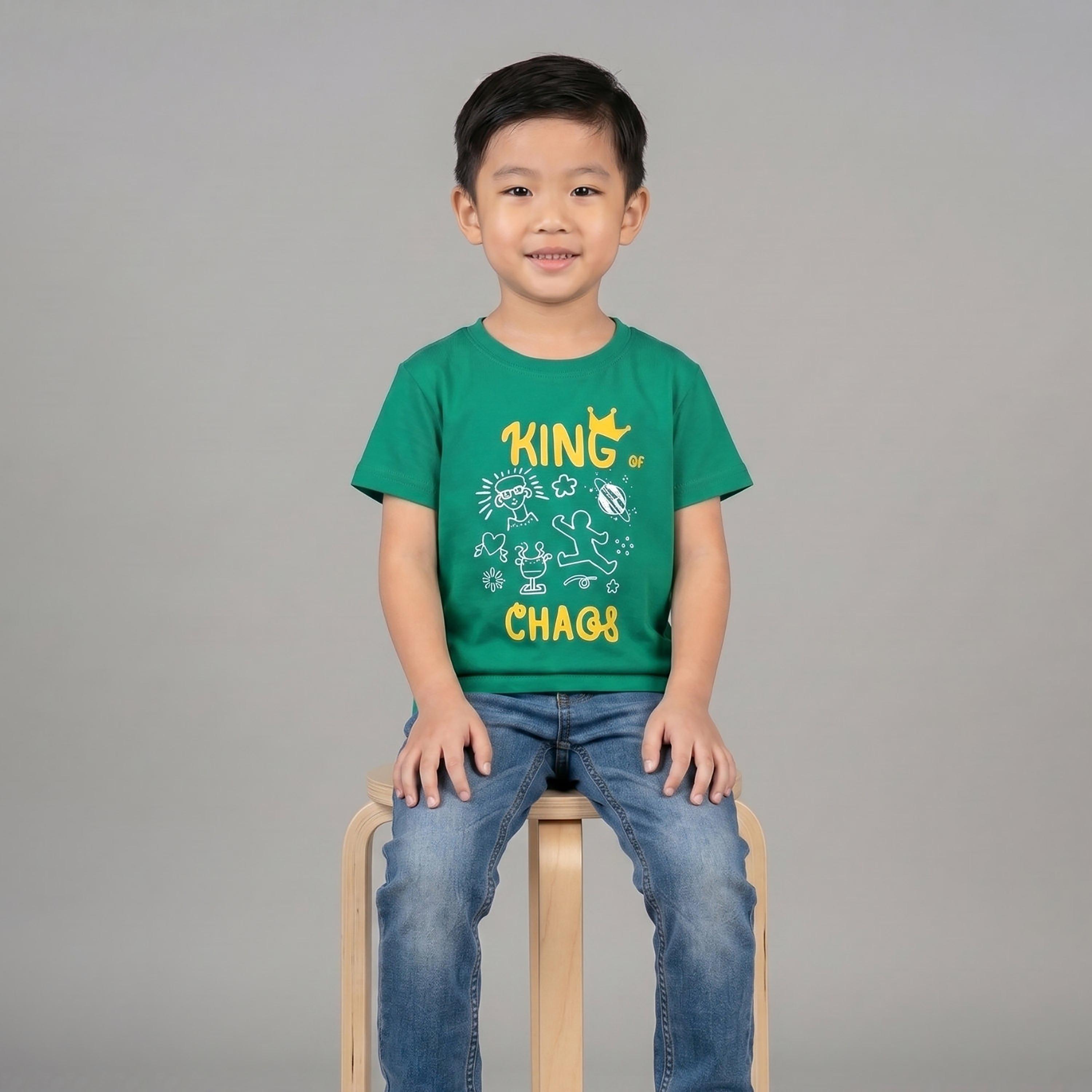 تيشيرت كاجوال مطبوع بأكمام قصيرة من بيبيكلو-boys-clothing-tshirtsandpolos-image-4