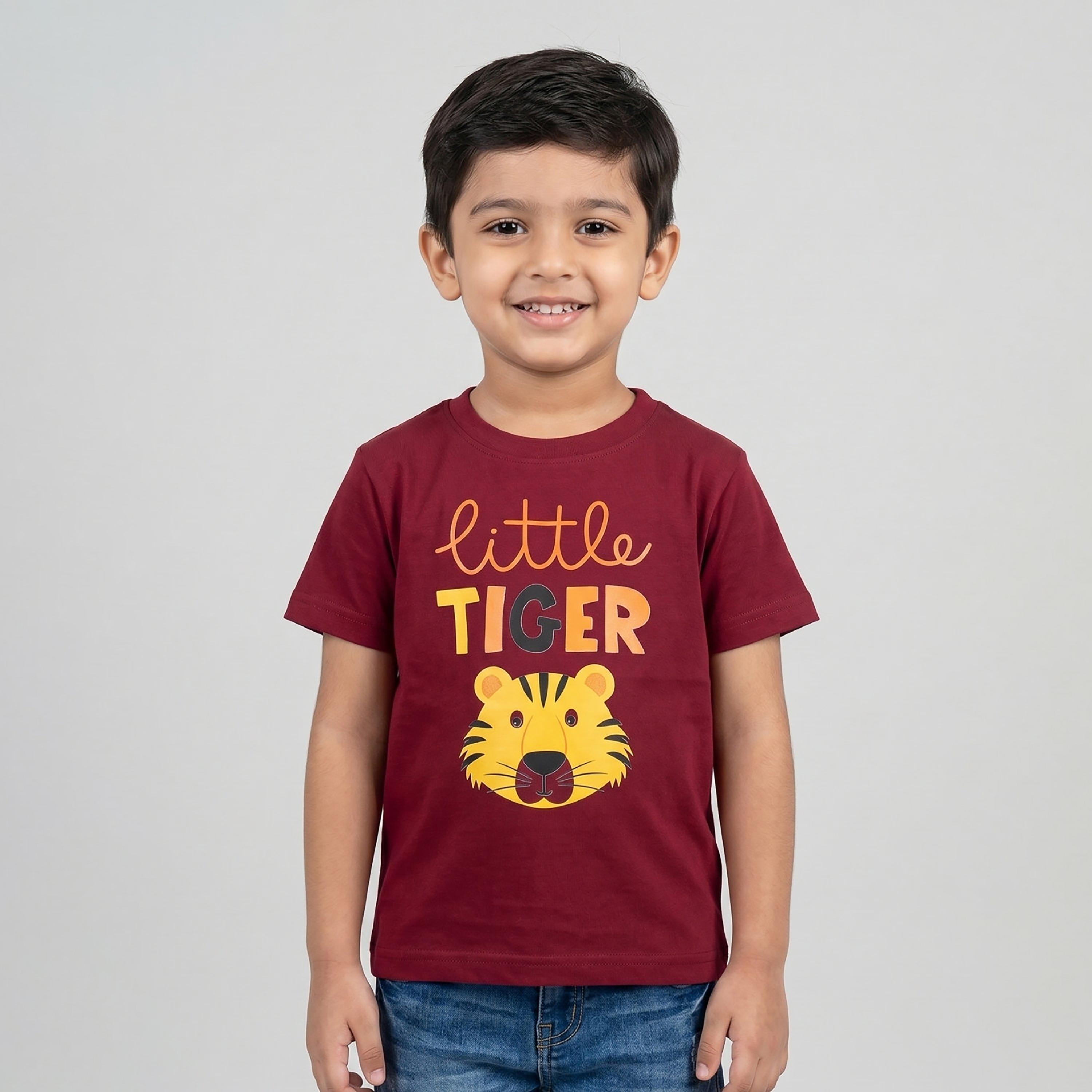تيشيرت بقصة عادية وأكمام قصيرة من بيبيكلو-boys-clothing-tshirtsandpolos-image-1