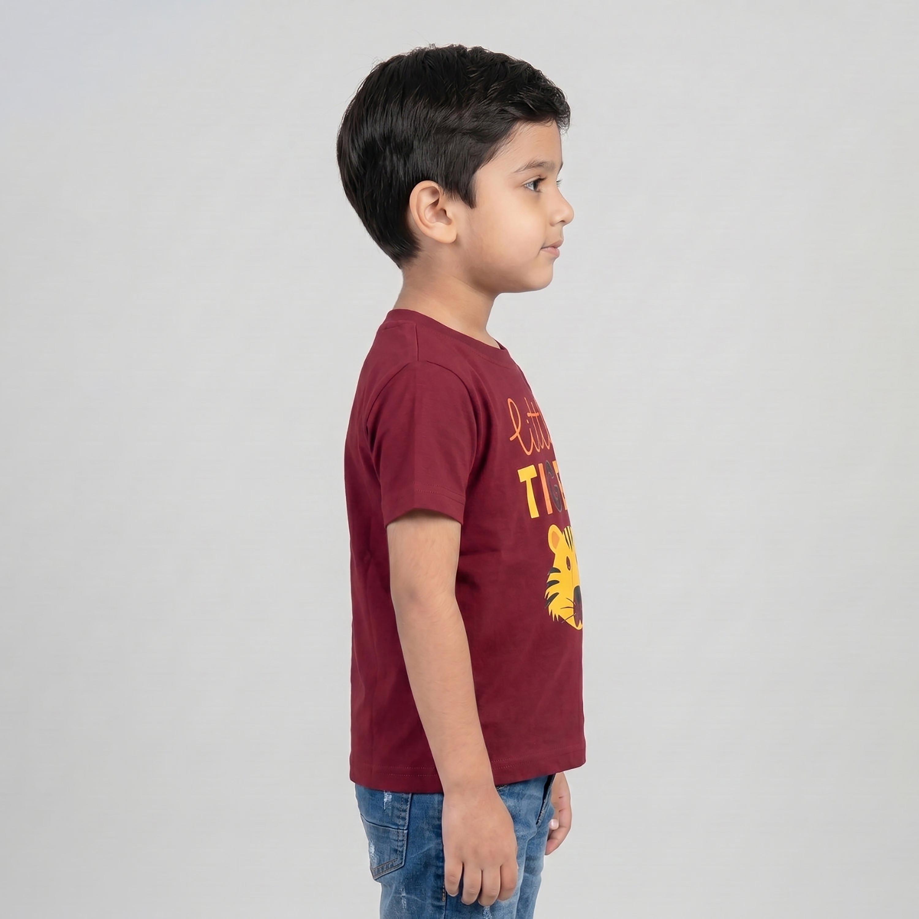 تيشيرت بقصة عادية وأكمام قصيرة من بيبيكلو-boys-clothing-tshirtsandpolos-image-2