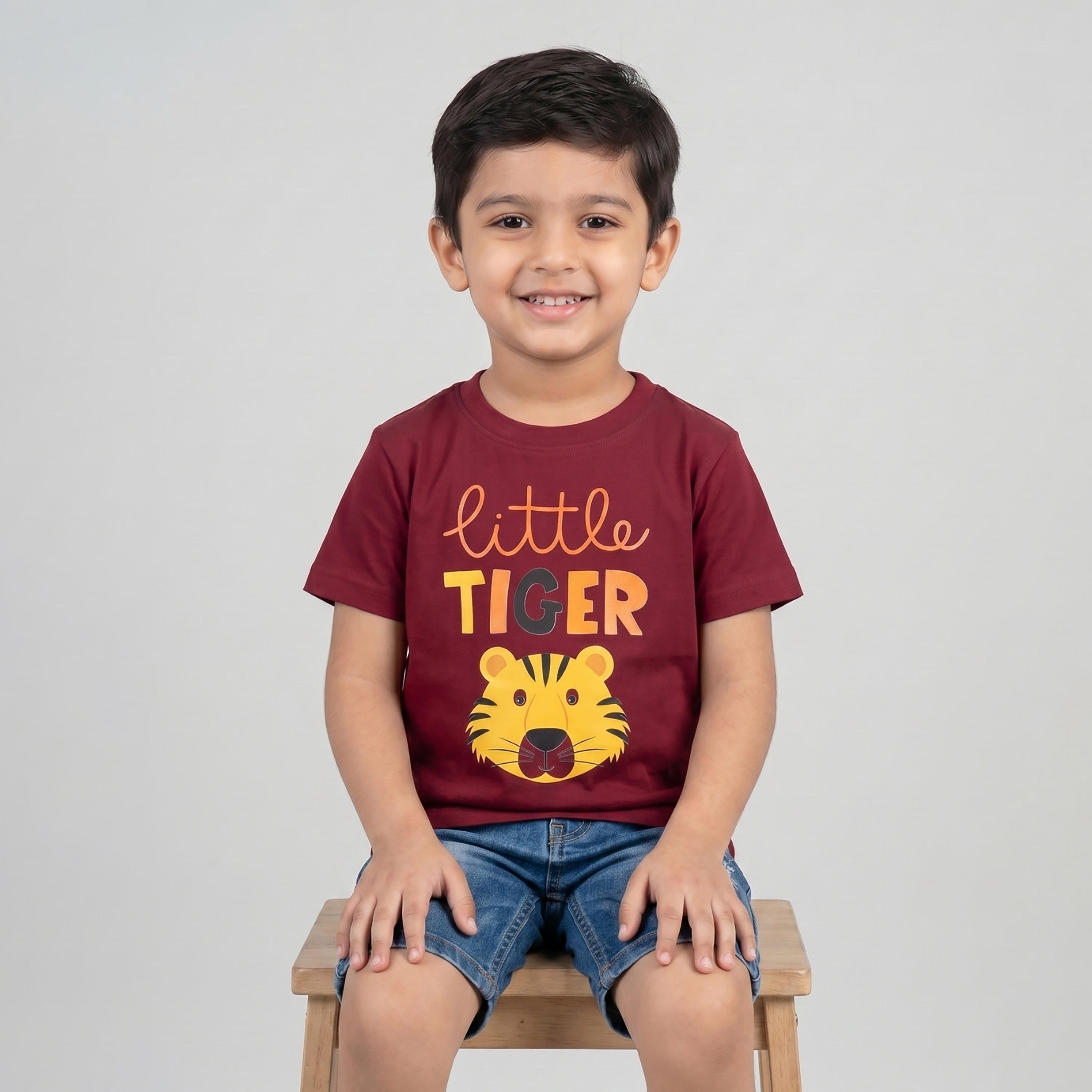 تيشيرت بقصة عادية وأكمام قصيرة من بيبيكلو-boys-clothing-tshirtsandpolos-image-4