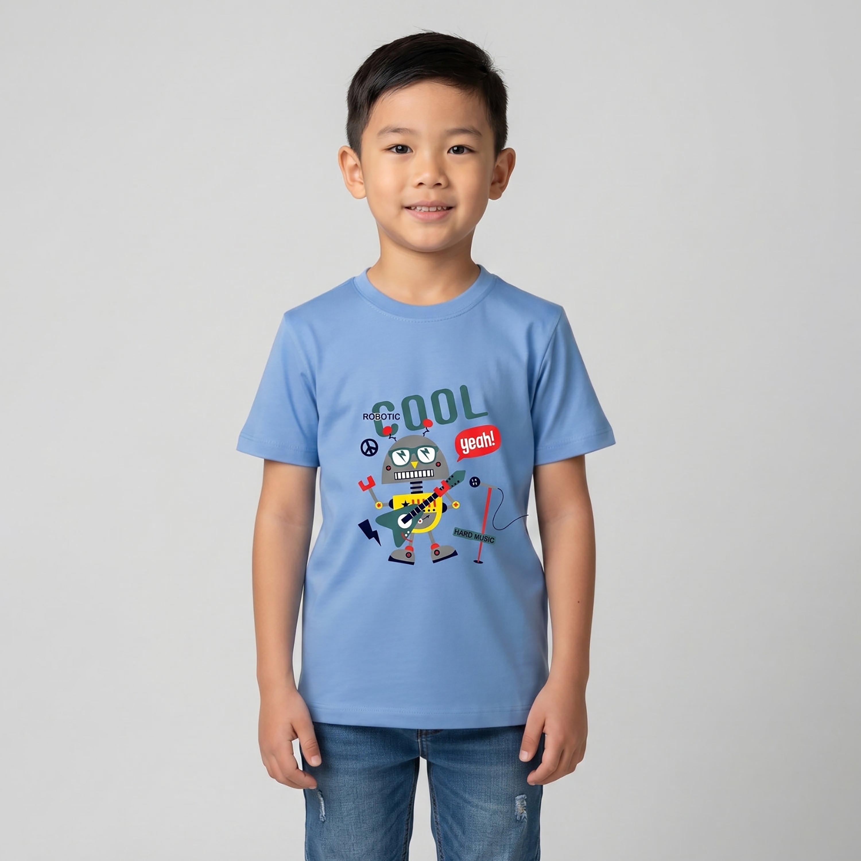 تيشيرت كاجوال مطبوع بأكمام قصيرة من بيبيكلو-boys-clothing-tshirtsandpolos-image-1