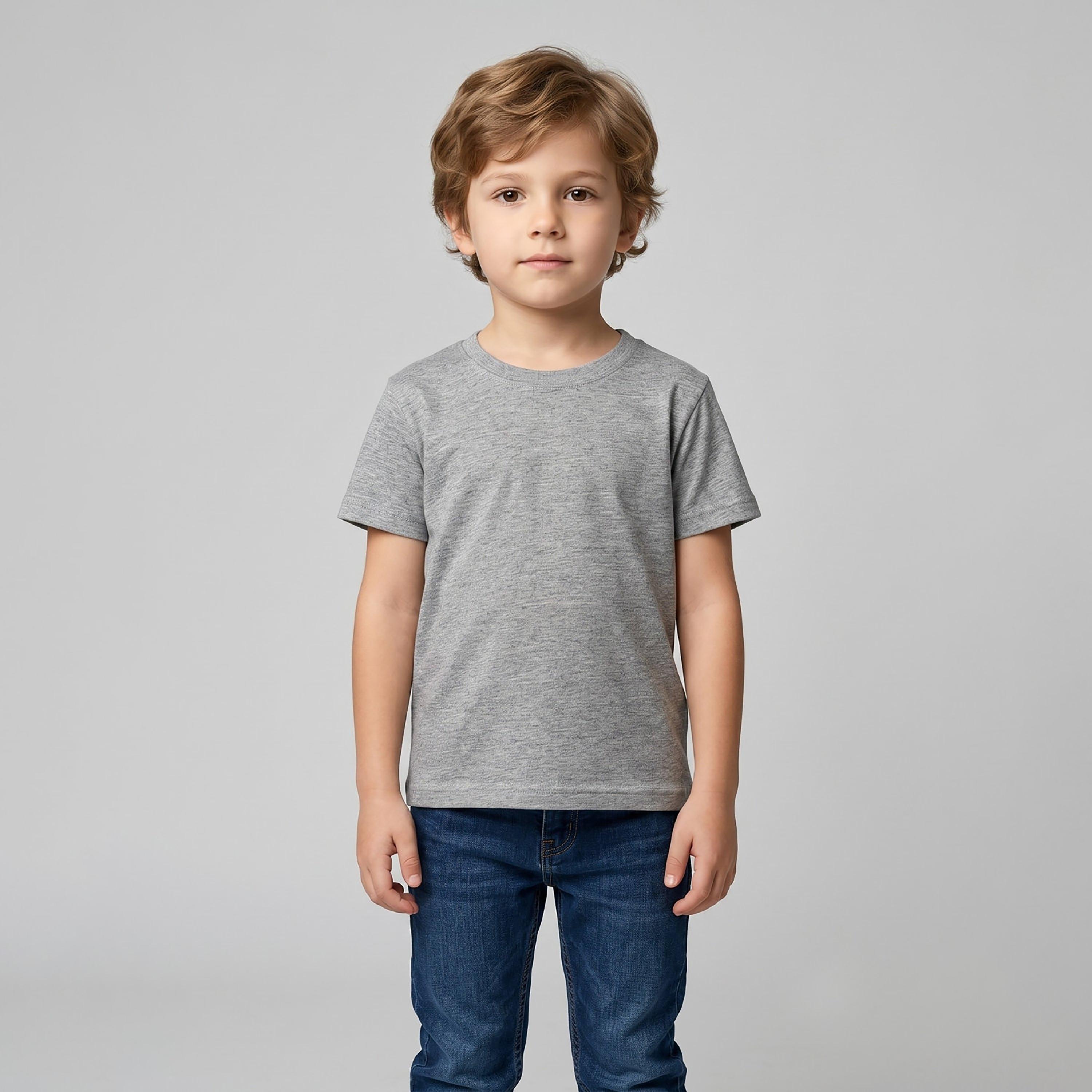 تيشيرت سادة بقصة عادية وأكمام قصيرة من بيبيكلو-boys-clothing-tshirtsandpolos-image-1