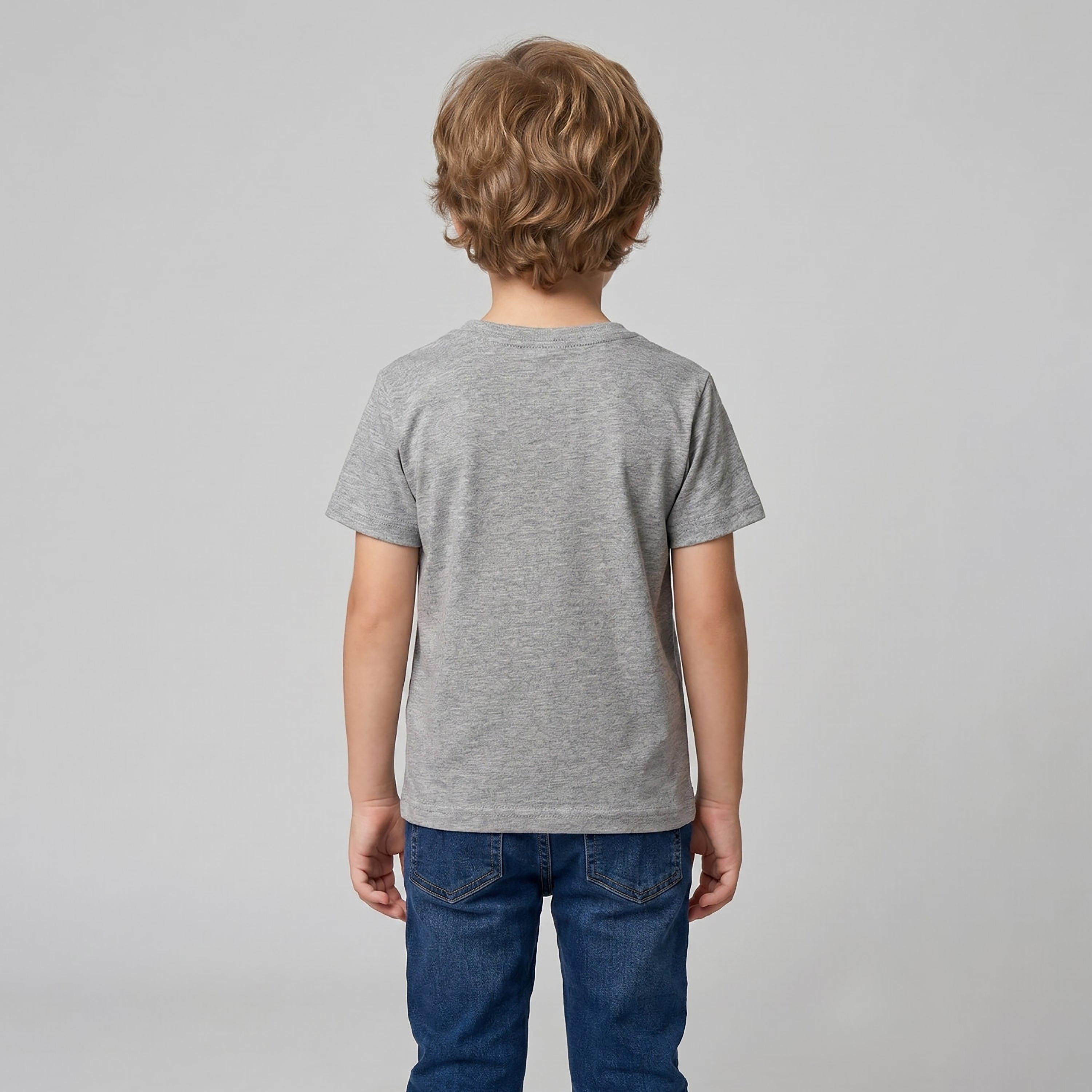 تيشيرت سادة بقصة عادية وأكمام قصيرة من بيبيكلو-boys-clothing-tshirtsandpolos-image-4