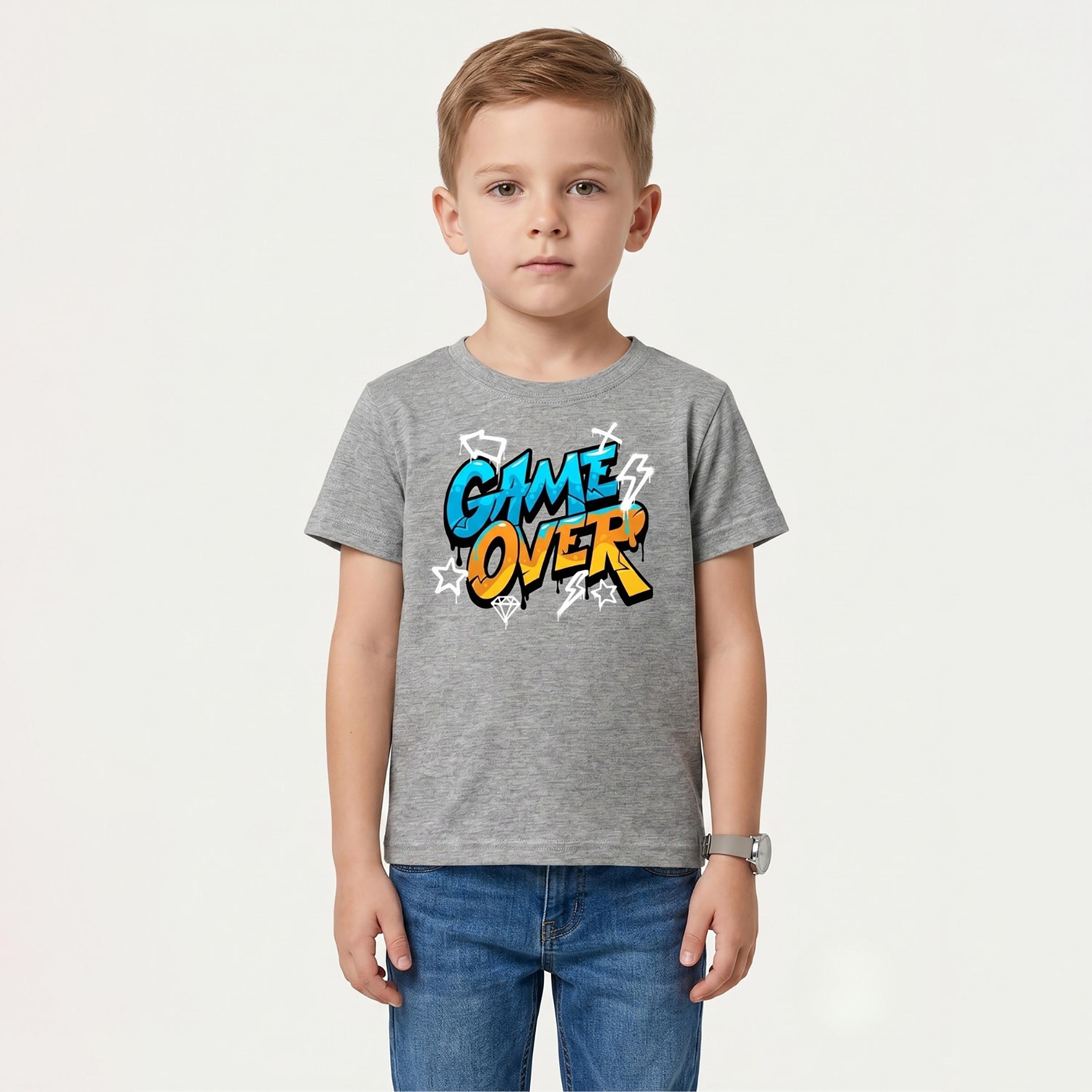 تيشيرت بطبعة شعار وقصة عادية وأكمام قصيرة من بيبيكلو-boys-clothing-tshirtsandpolos-image-1