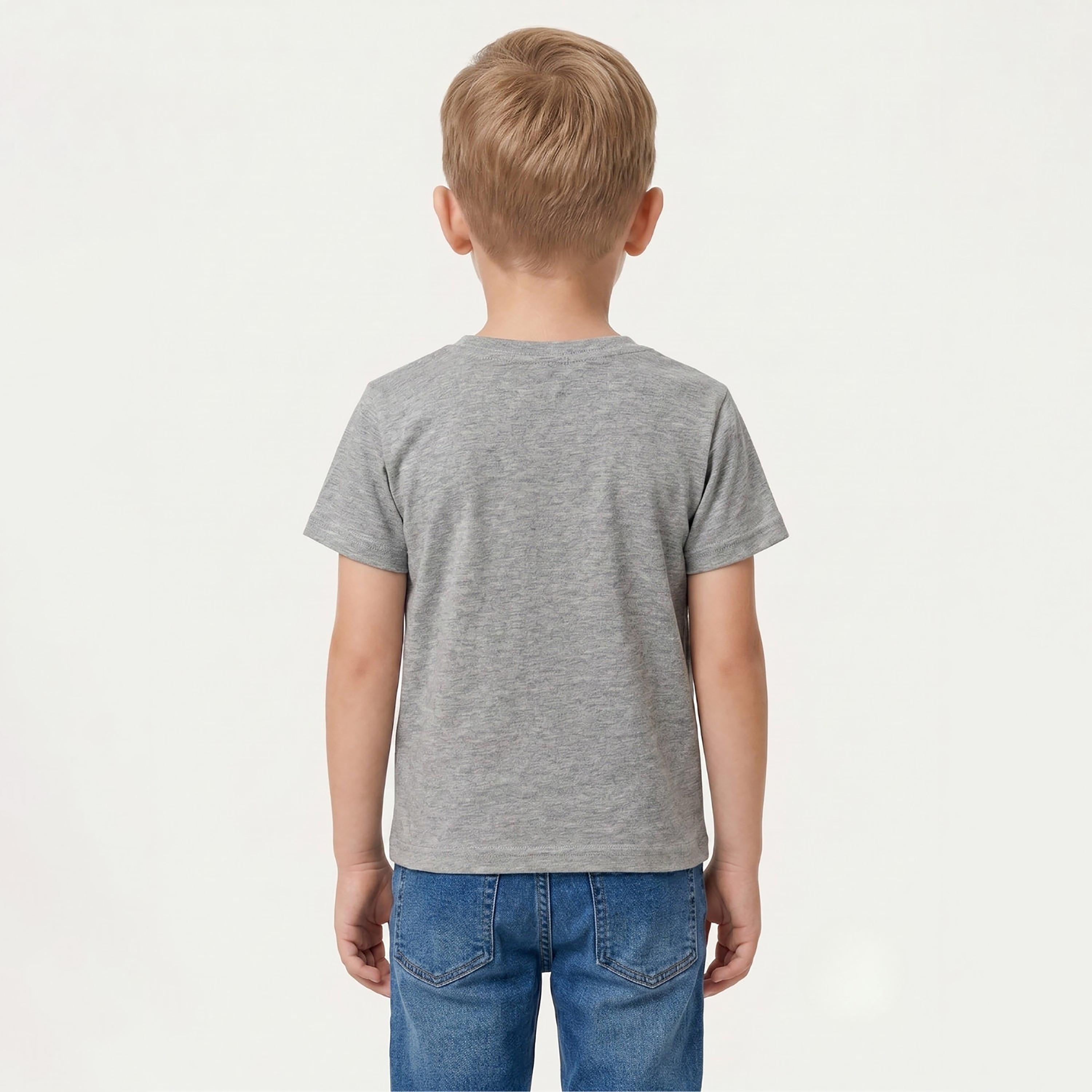 تيشيرت بطبعة شعار وقصة عادية وأكمام قصيرة من بيبيكلو-boys-clothing-tshirtsandpolos-image-3