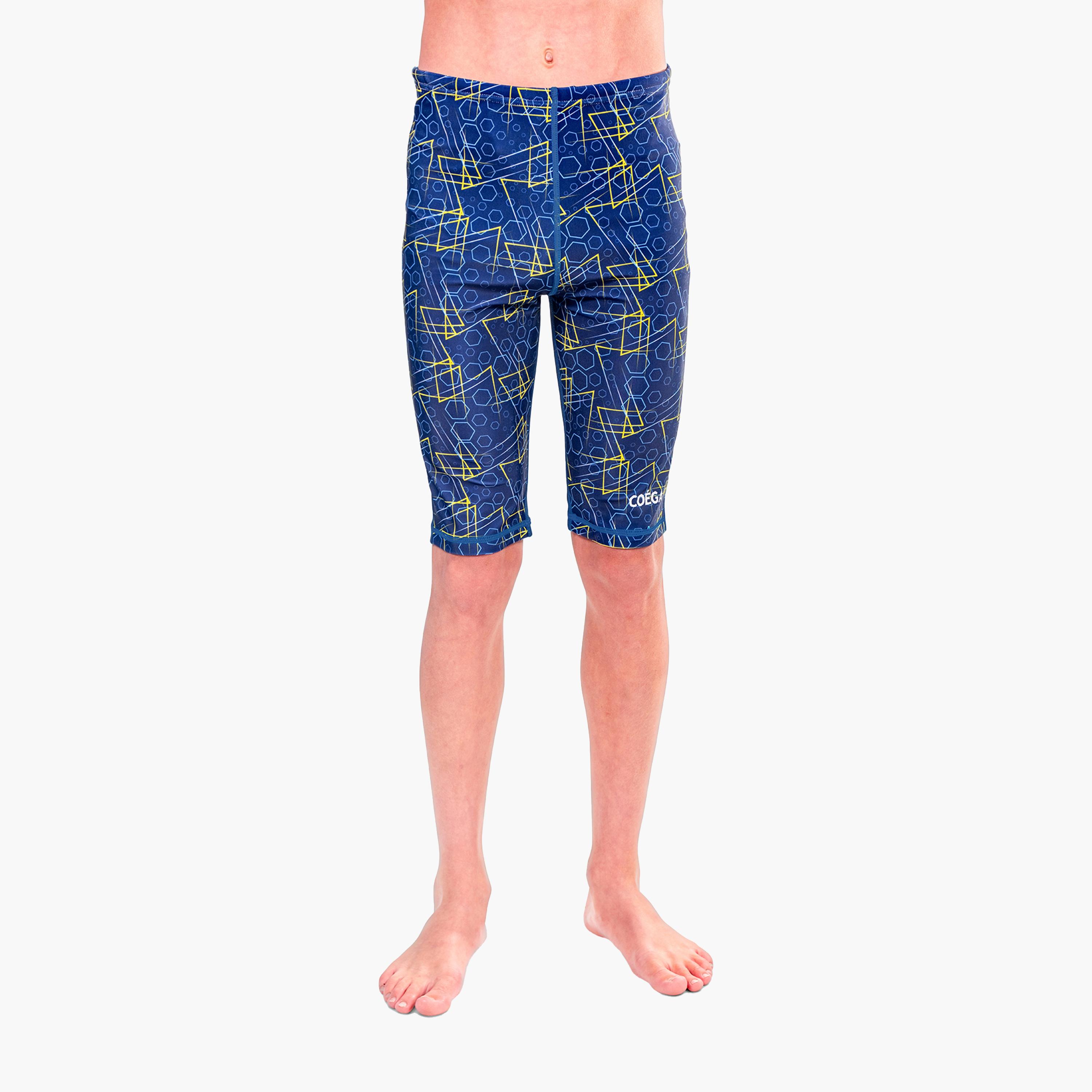 COEGA Boys Kids Jammers - Navy Geometric-sports-gear-swimming-boy-image-1