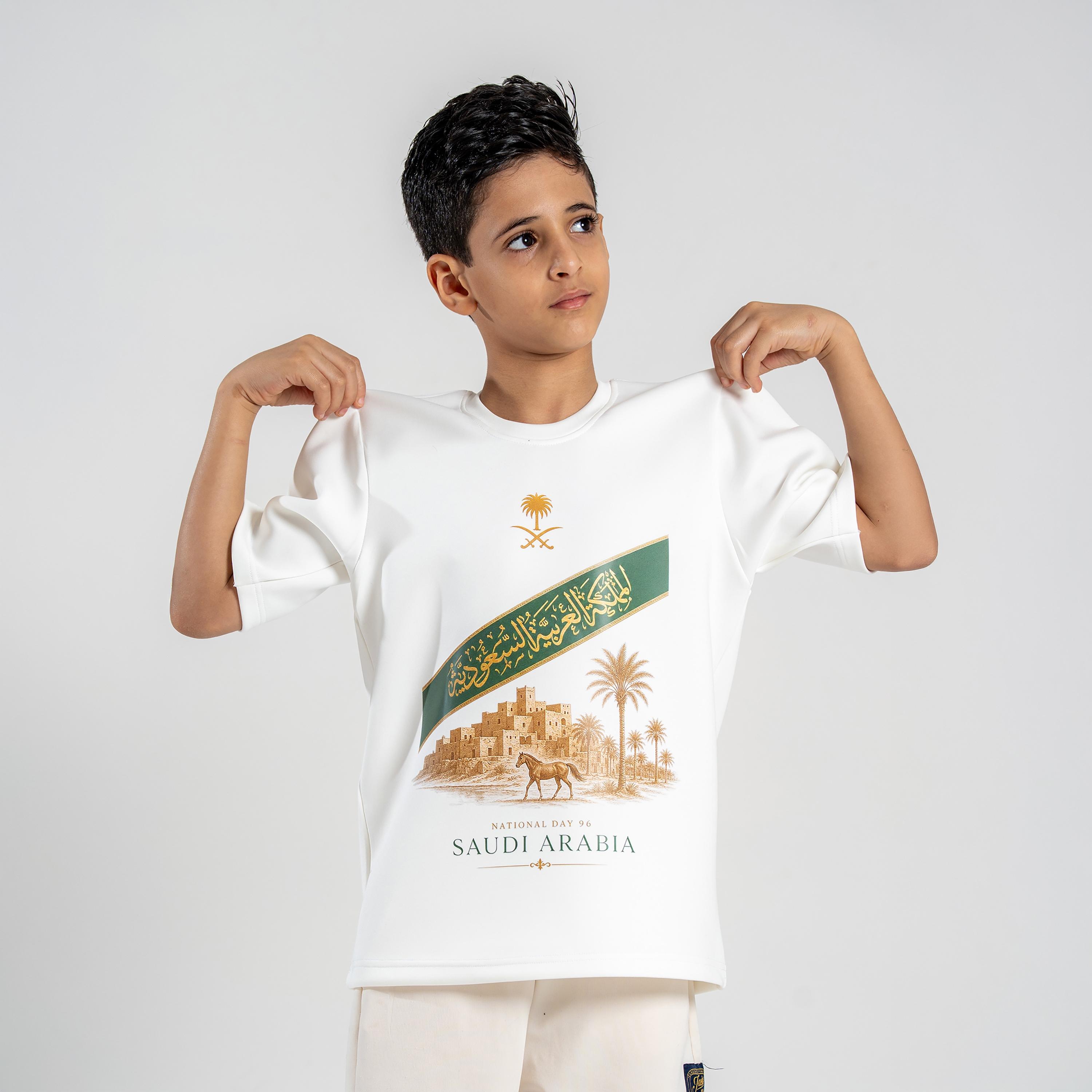 تيشيرت جرافيك اليوم الوطني بأكمام قصيرة ورقبة مستديرة من سانفن-boys-clothing-tshirtsandpolos-image-2