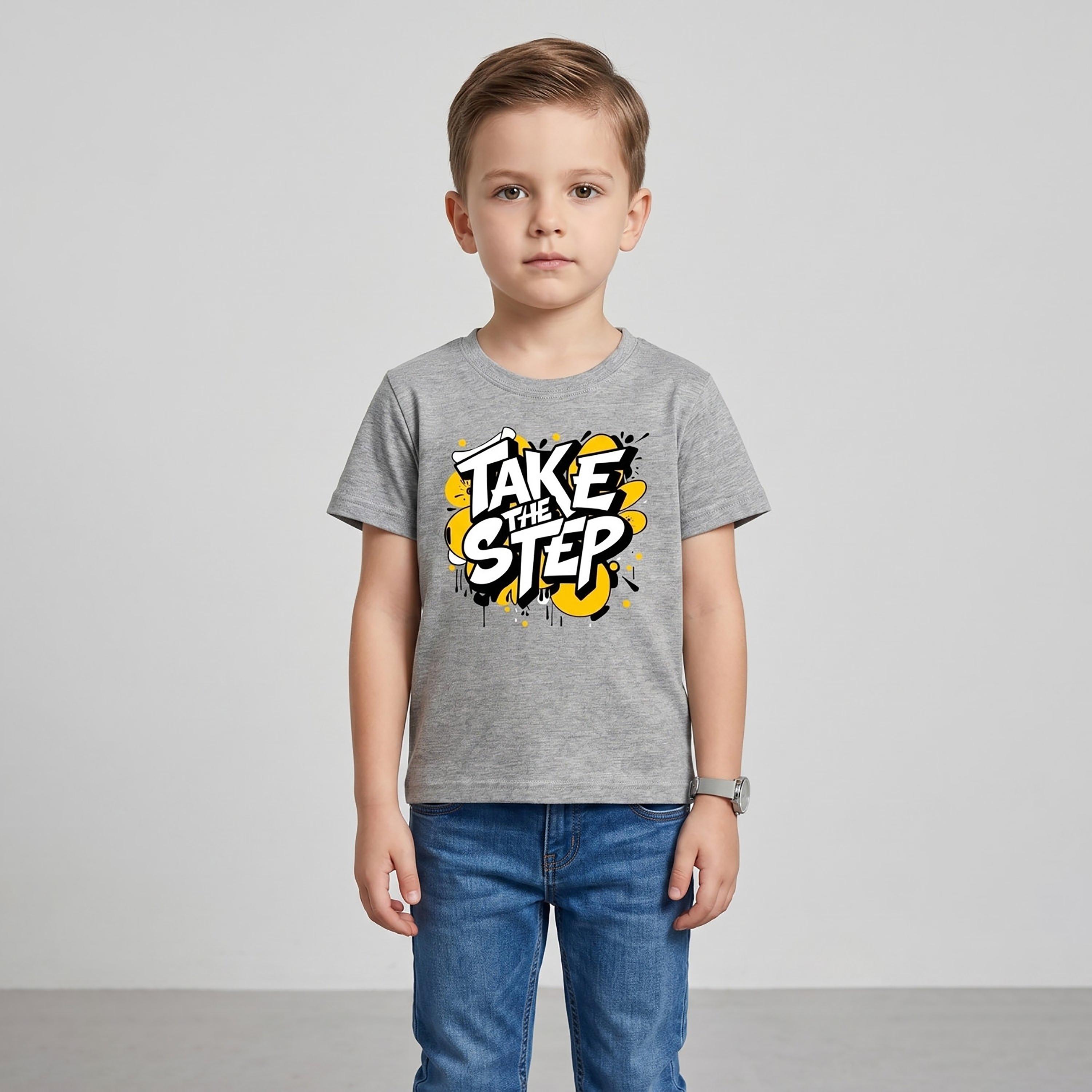 تيشيرت بطبعة شعار وقصة عادية وأكمام قصيرة من بيبيكلو-boys-clothing-tshirtsandpolos-image-1