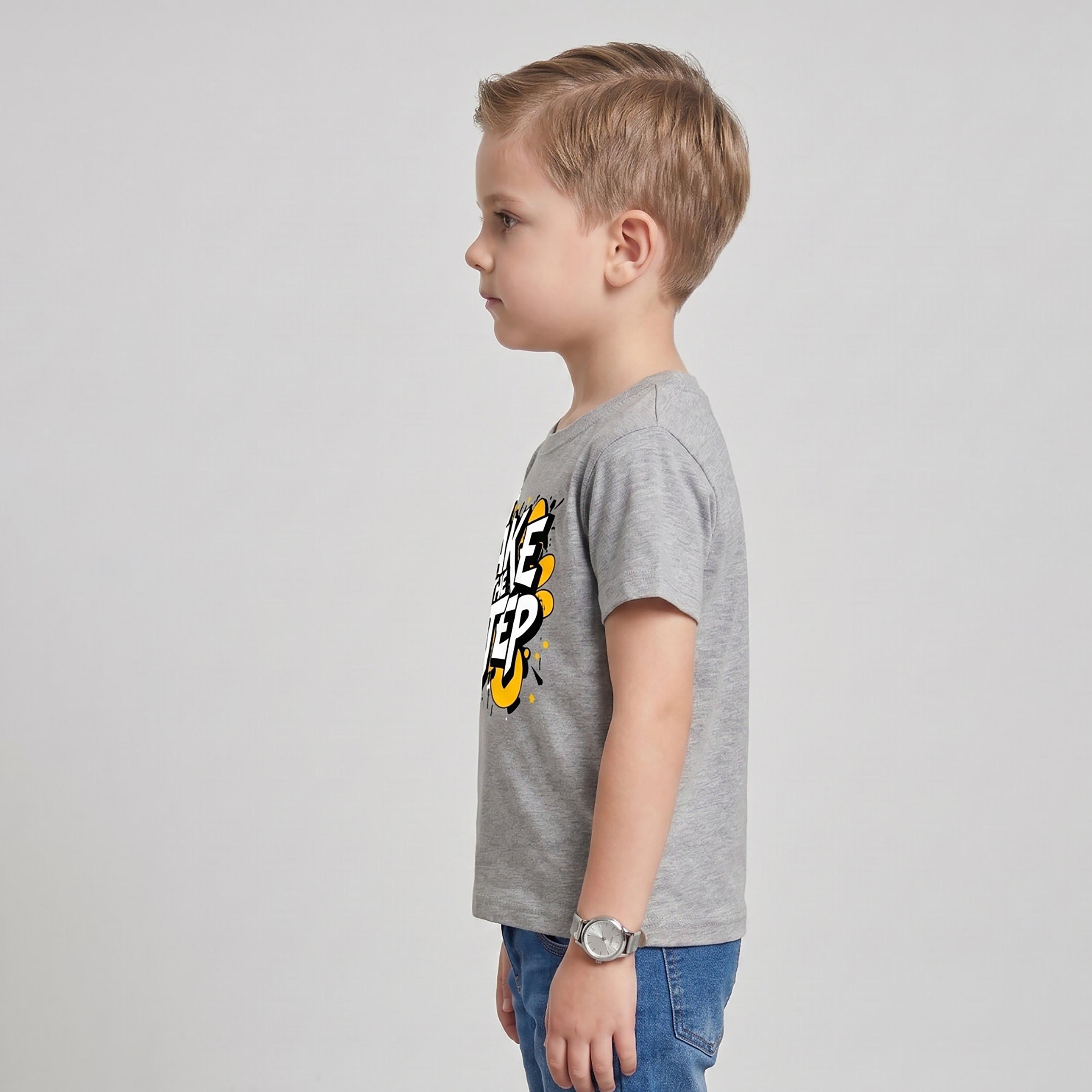 تيشيرت بطبعة شعار وقصة عادية وأكمام قصيرة من بيبيكلو-boys-clothing-tshirtsandpolos-image-2