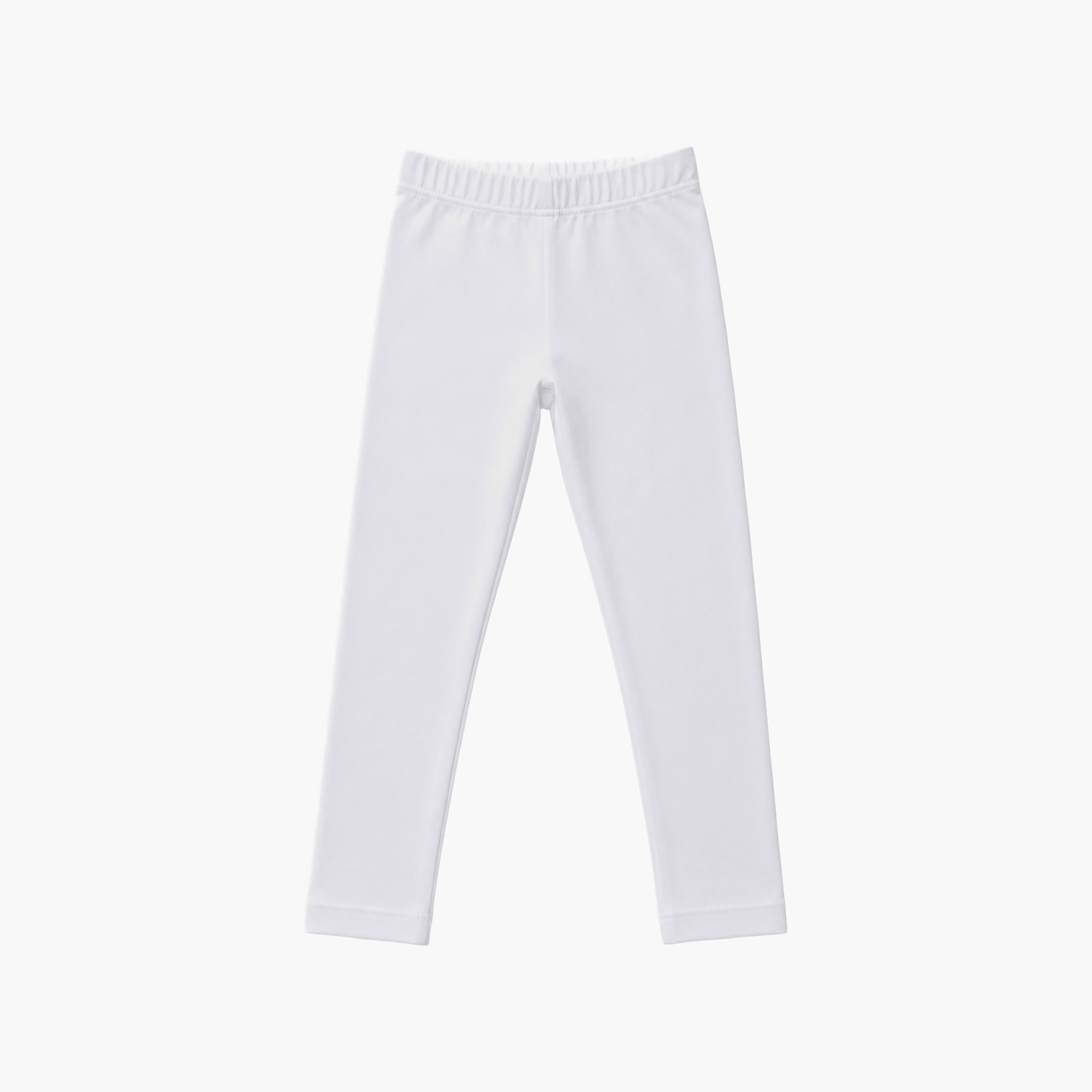 طقم بنطال ضيق (ليجن) أساسي مطاطي بطول كامل بلون سادة قطعتين من بيبي كلو-girls-clothing-bottoms-leggings-image-2