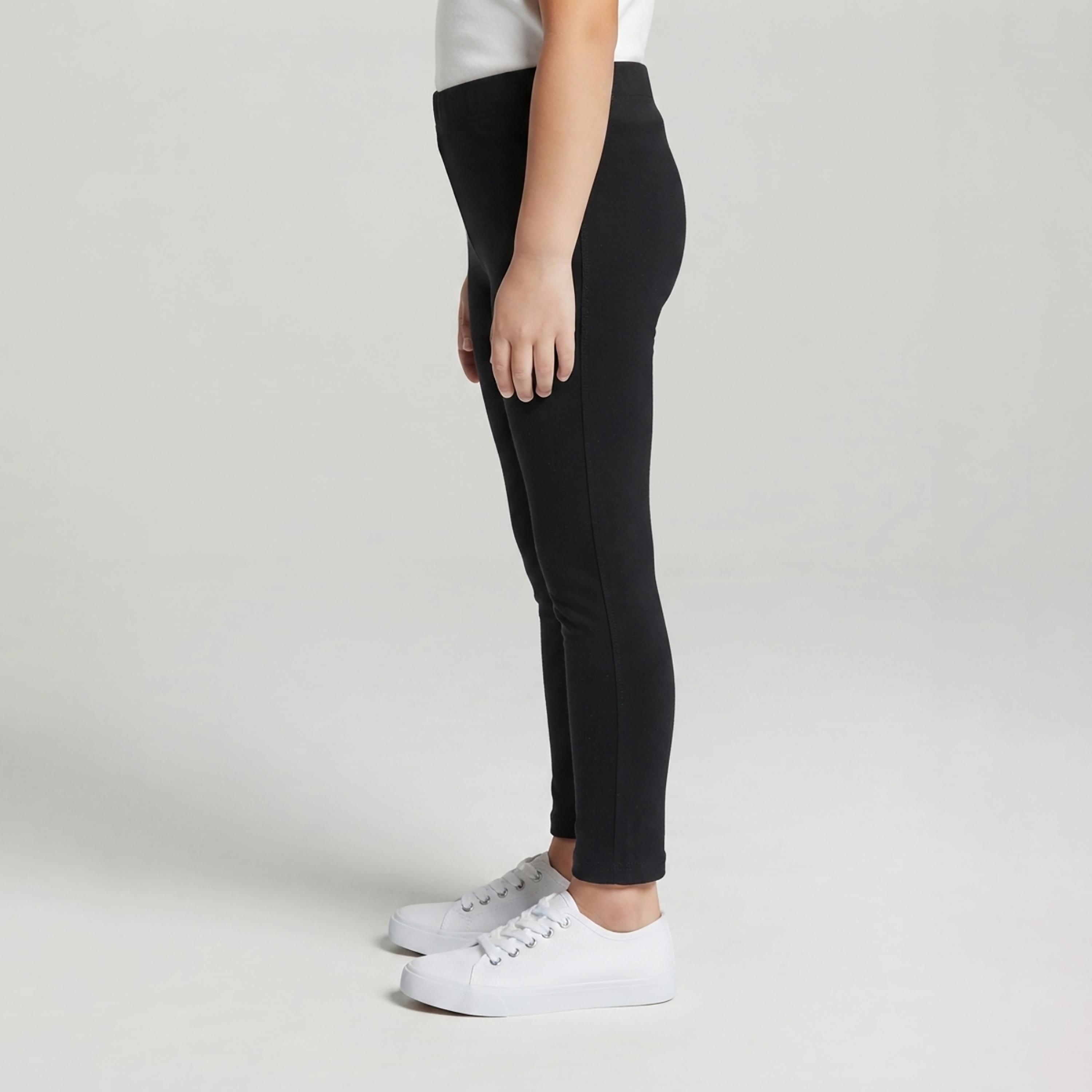 طقم بنطال ضيق (ليجن) أساسي مطاطي بطول كامل بلون سادة قطعتين من بيبي كلو-girls-clothing-bottoms-leggings-image-7
