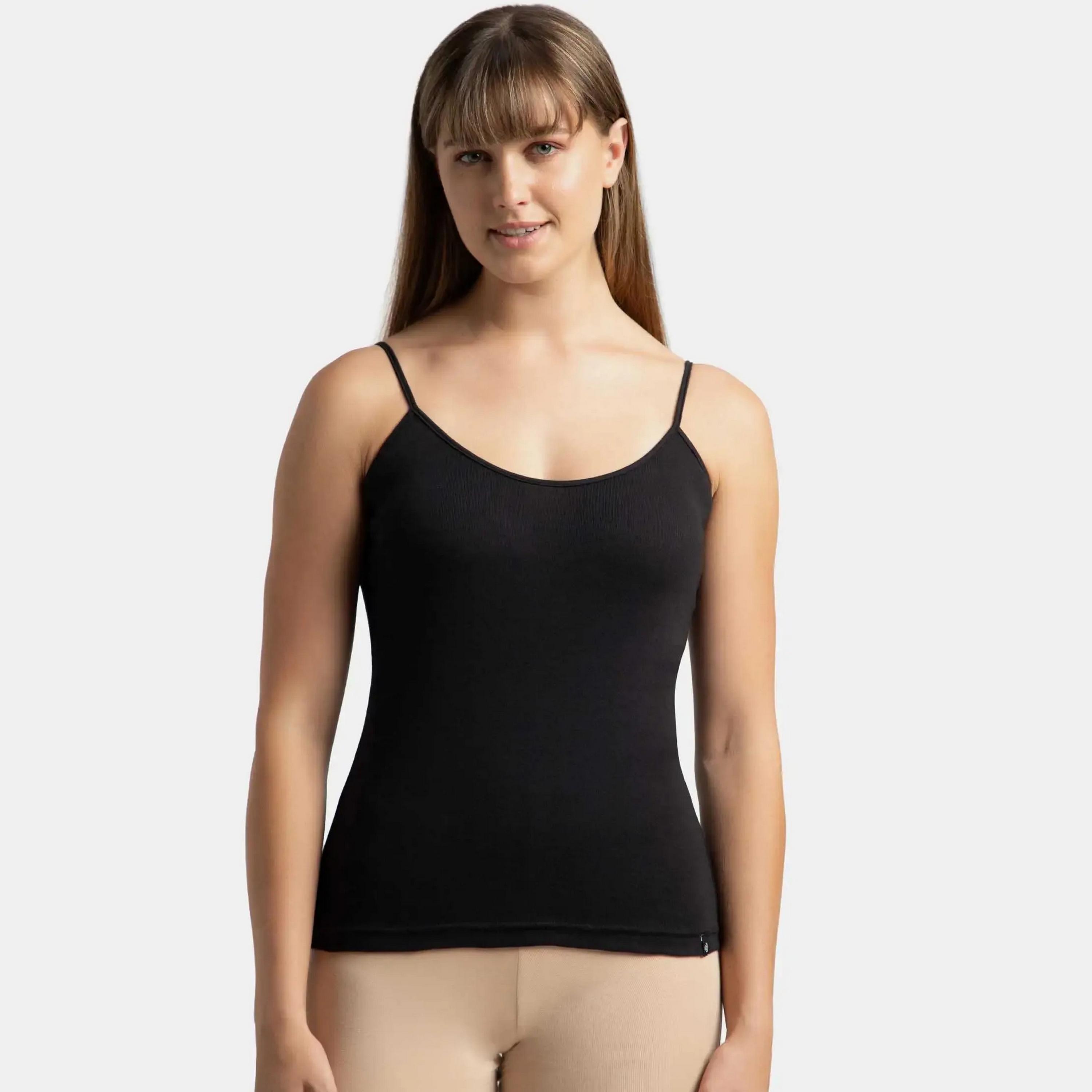 بلوزة سباجيتي نسائية سادة بحمالات كتف من جوكي-women-clothing-lingerie-camisoles-image-1