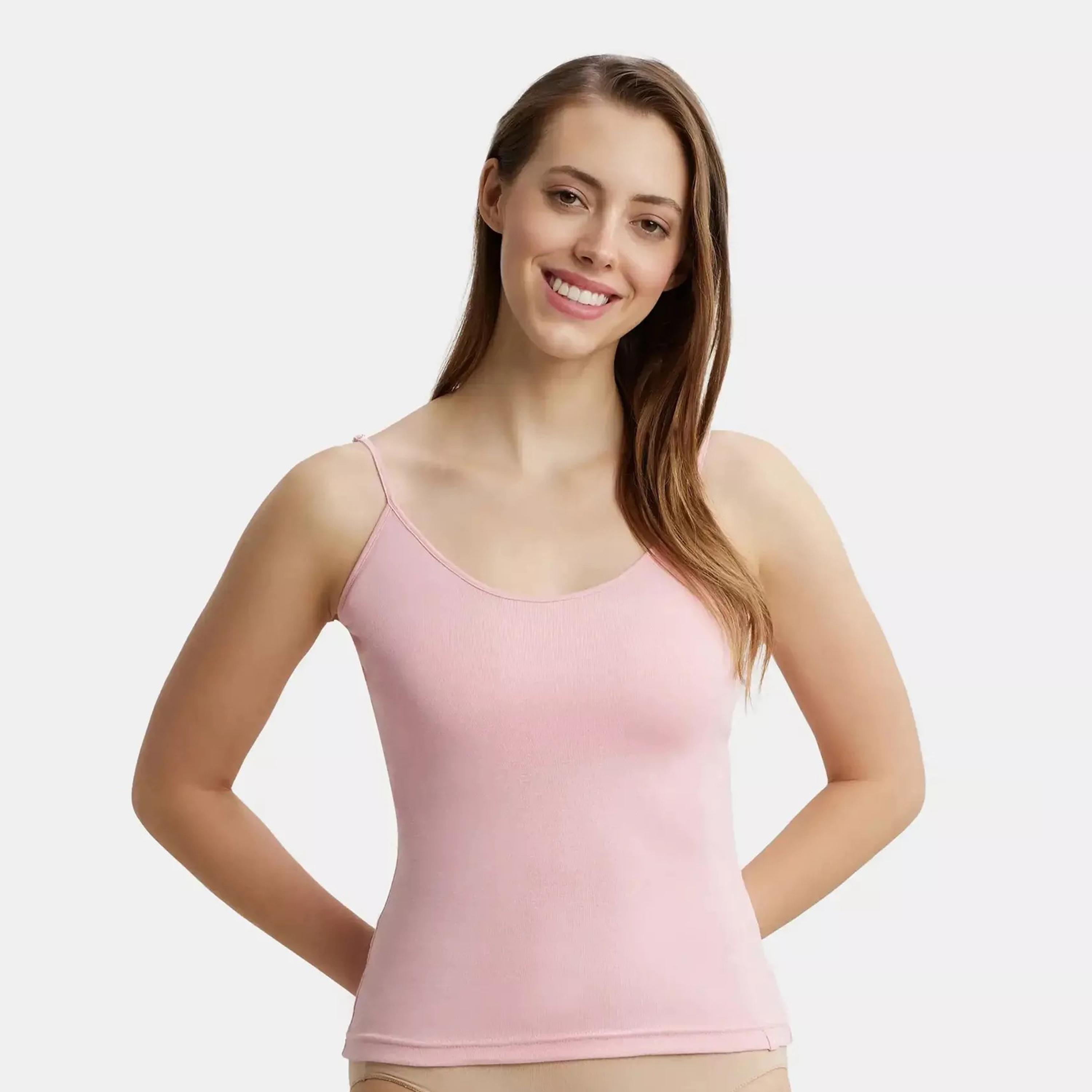 جوكي- توب سيمبل نسائي مريح بحمالات رفيعة-women-clothing-tshirts-image-1