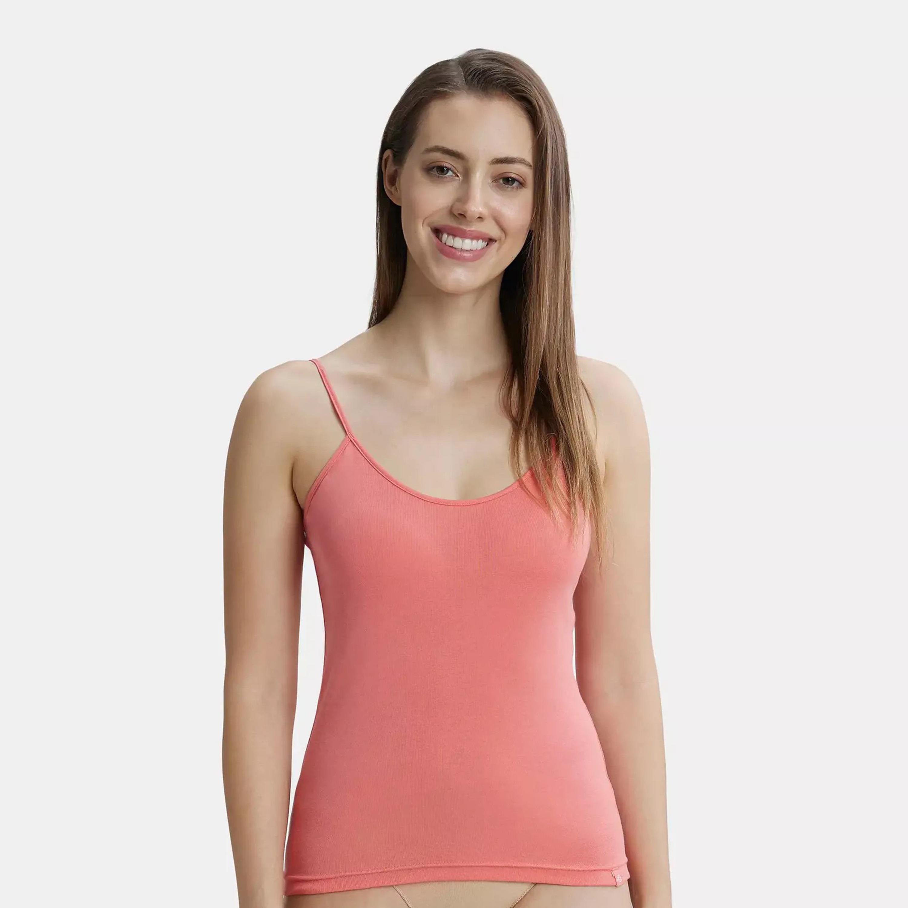 جوكي- توب سيمبل نسائي مريح بحمالات رفيعة-women-clothing-tshirts-image-4