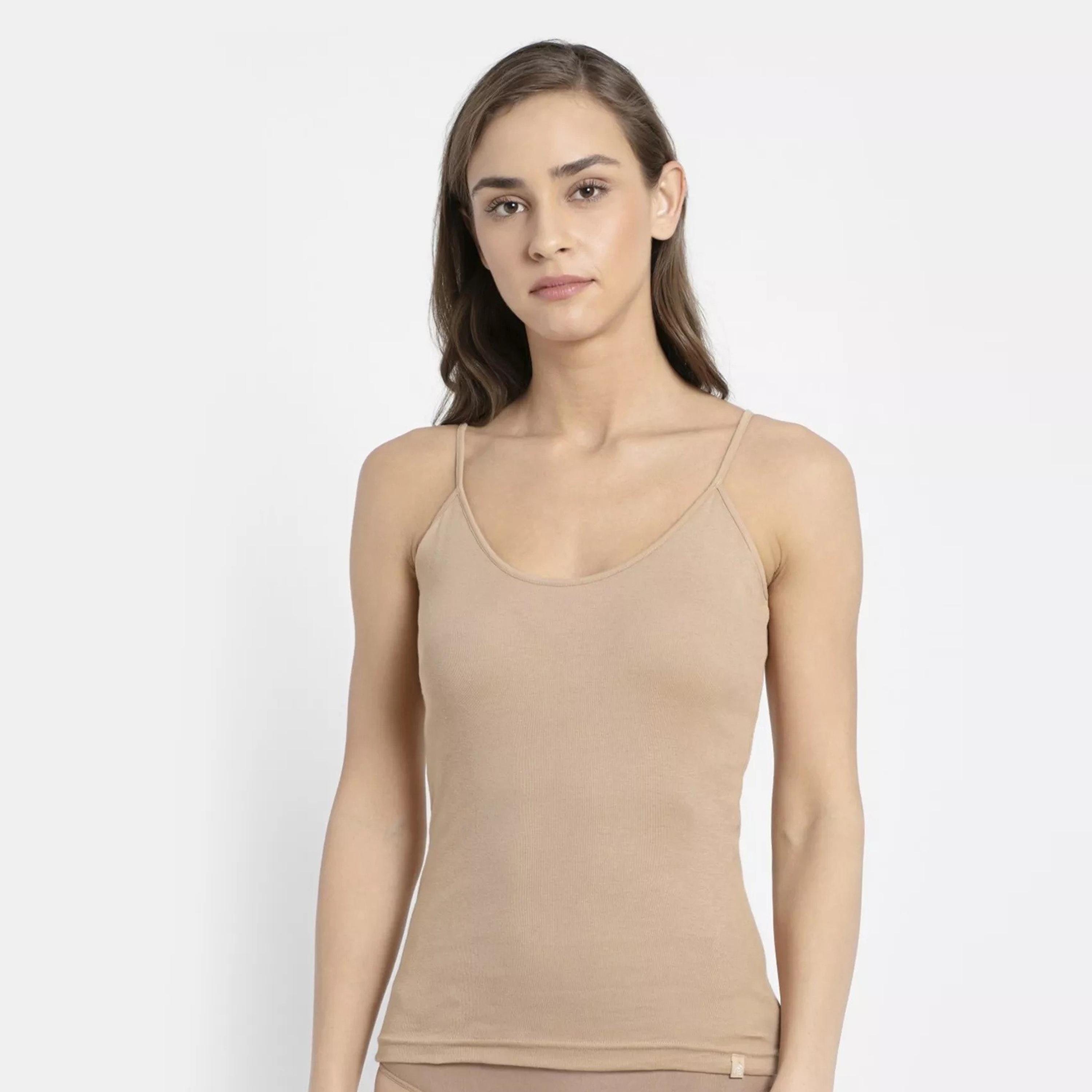 جوكي- توب سيمبل نسائي مريح بحمالات رفيعة-women-clothing-tshirts-image-1