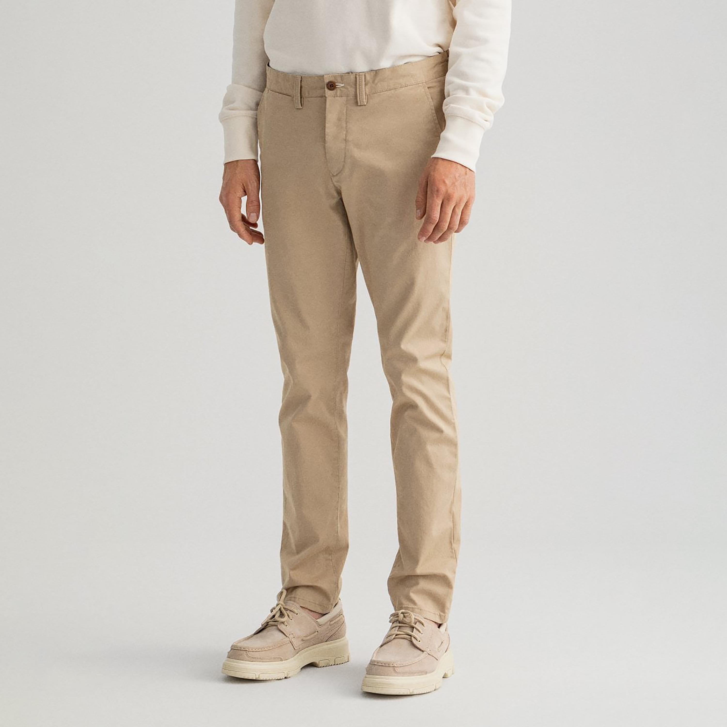 Gant Plain Mid-Rise Buttoned Chinos-men-clothing-bottoms-trousersandchinos-chinos-image-1