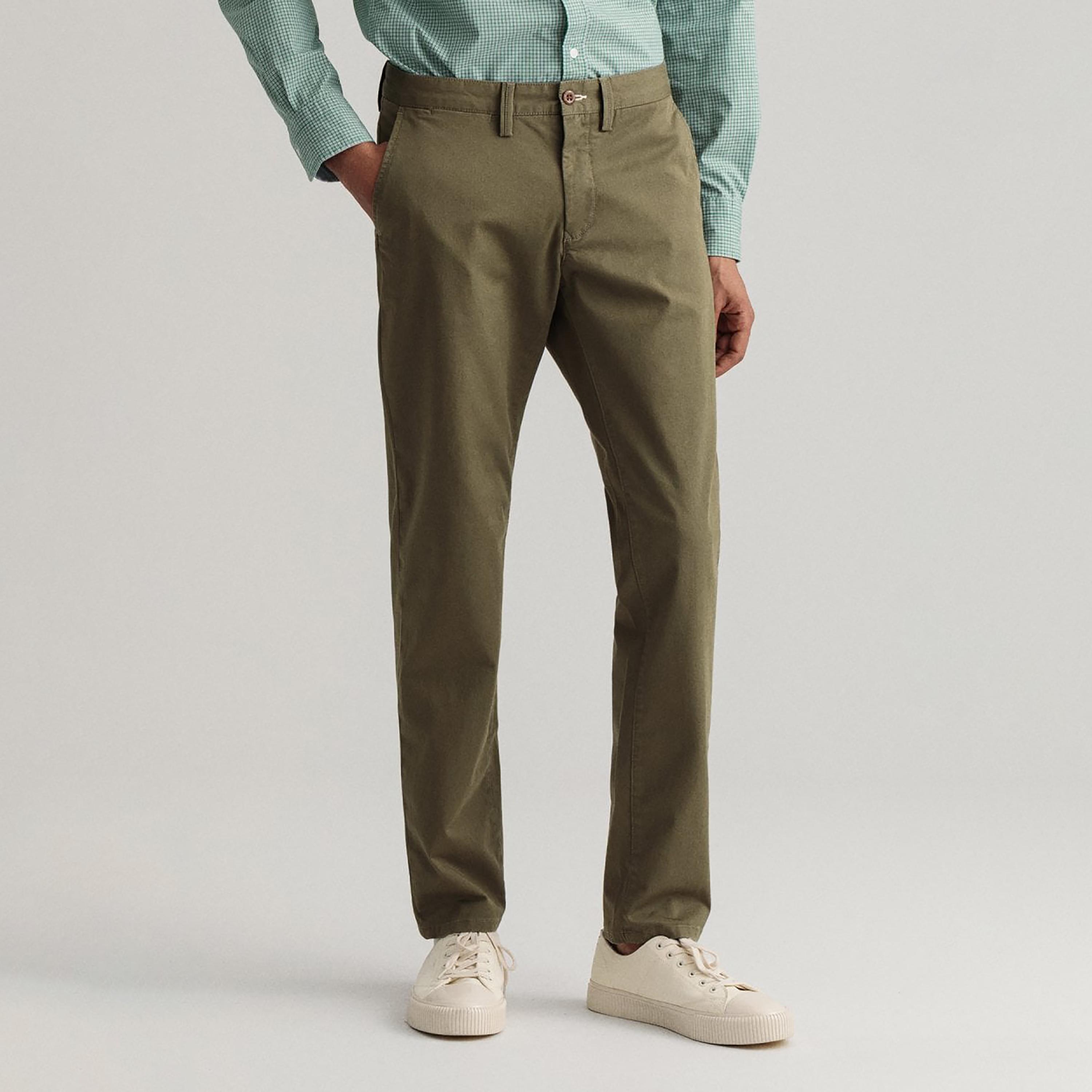 Gant Plain Mid-Rise Buttoned Chinos-men-clothing-bottoms-trousersandchinos-chinos-image-1