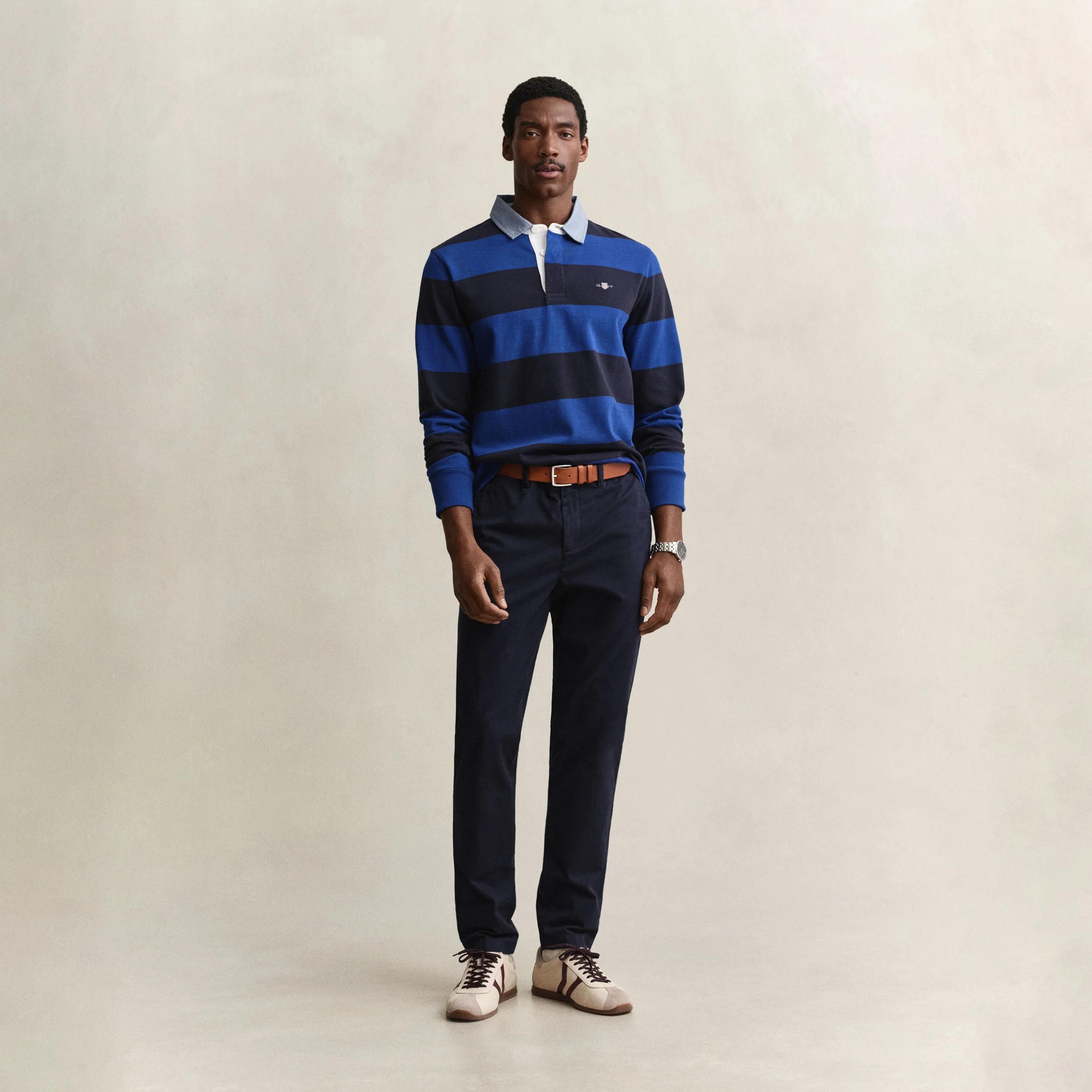بنطلون "تشينو" رجالي سادة بخصر متوسط وقصة "سليم فيت" من جانت-men-clothing-trousersandchinos-chinos-image-9