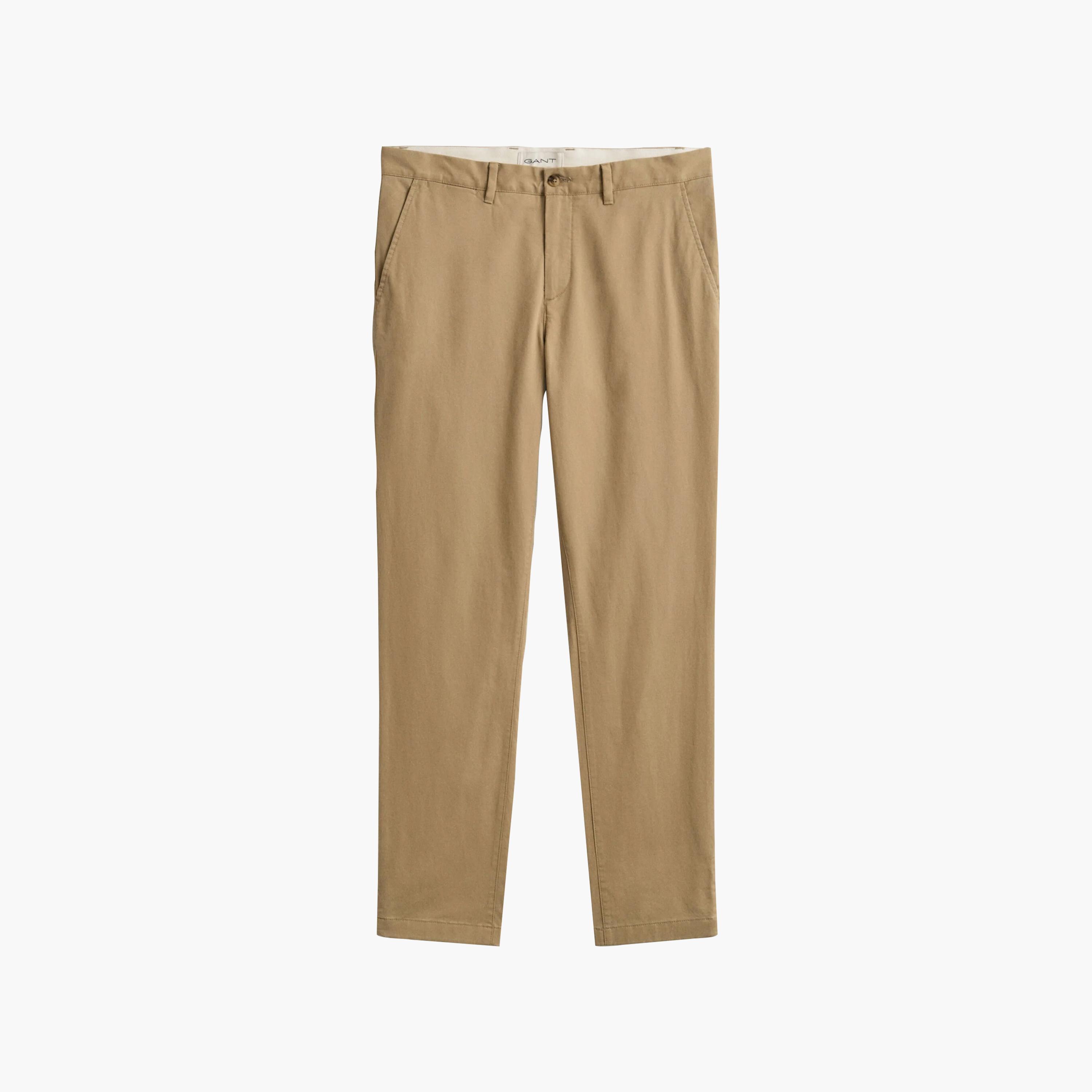بنطلون "تشينو" رجالي سادة بخصر متوسط وقصة "سليم فيت" من جانت-men-clothing-trousersandchinos-chinos-image-5