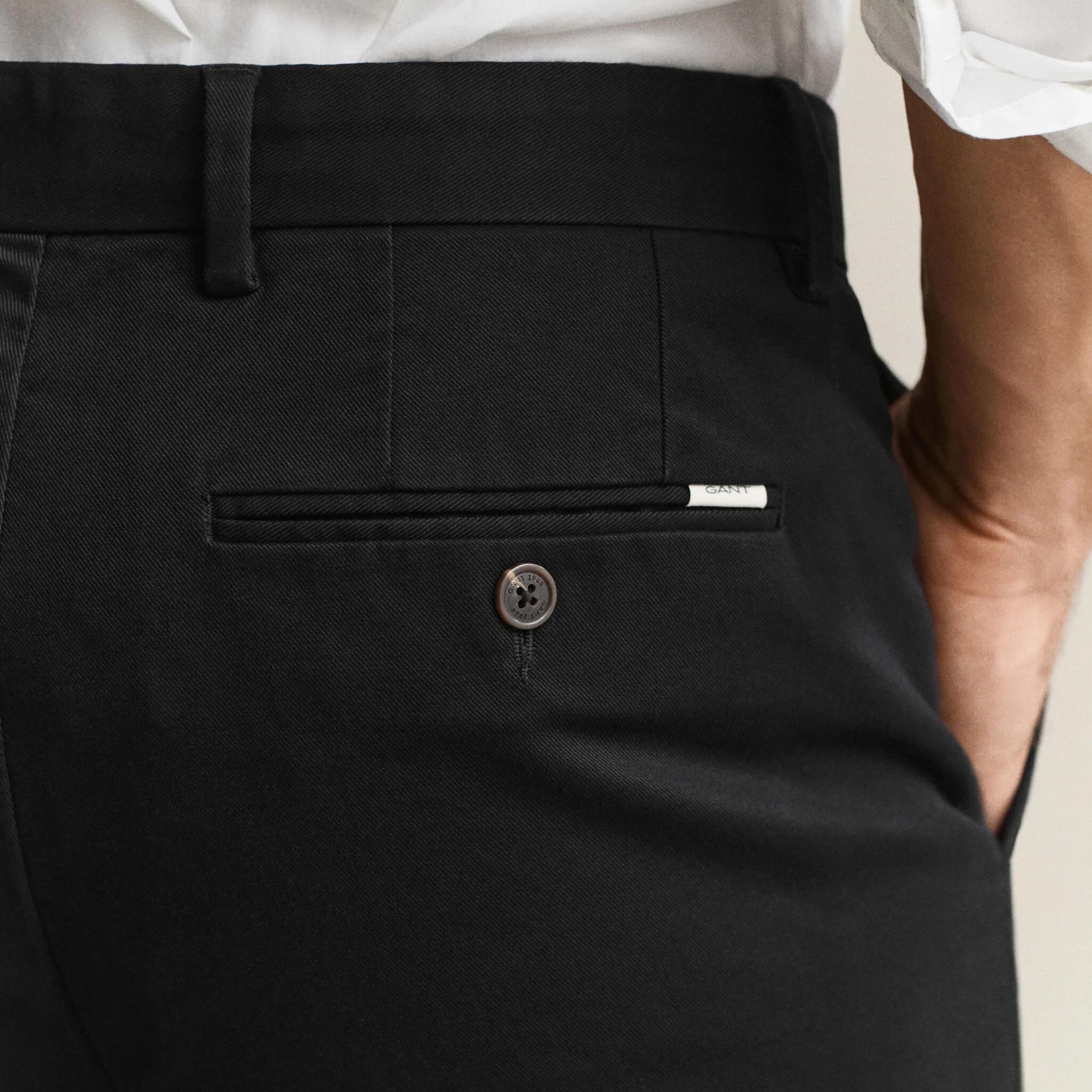 بنطلون "تشينو" رجالي سادة بخصر متوسط وقصة "سليم فيت" من جانت-men-clothing-trousersandchinos-chinos-image-14