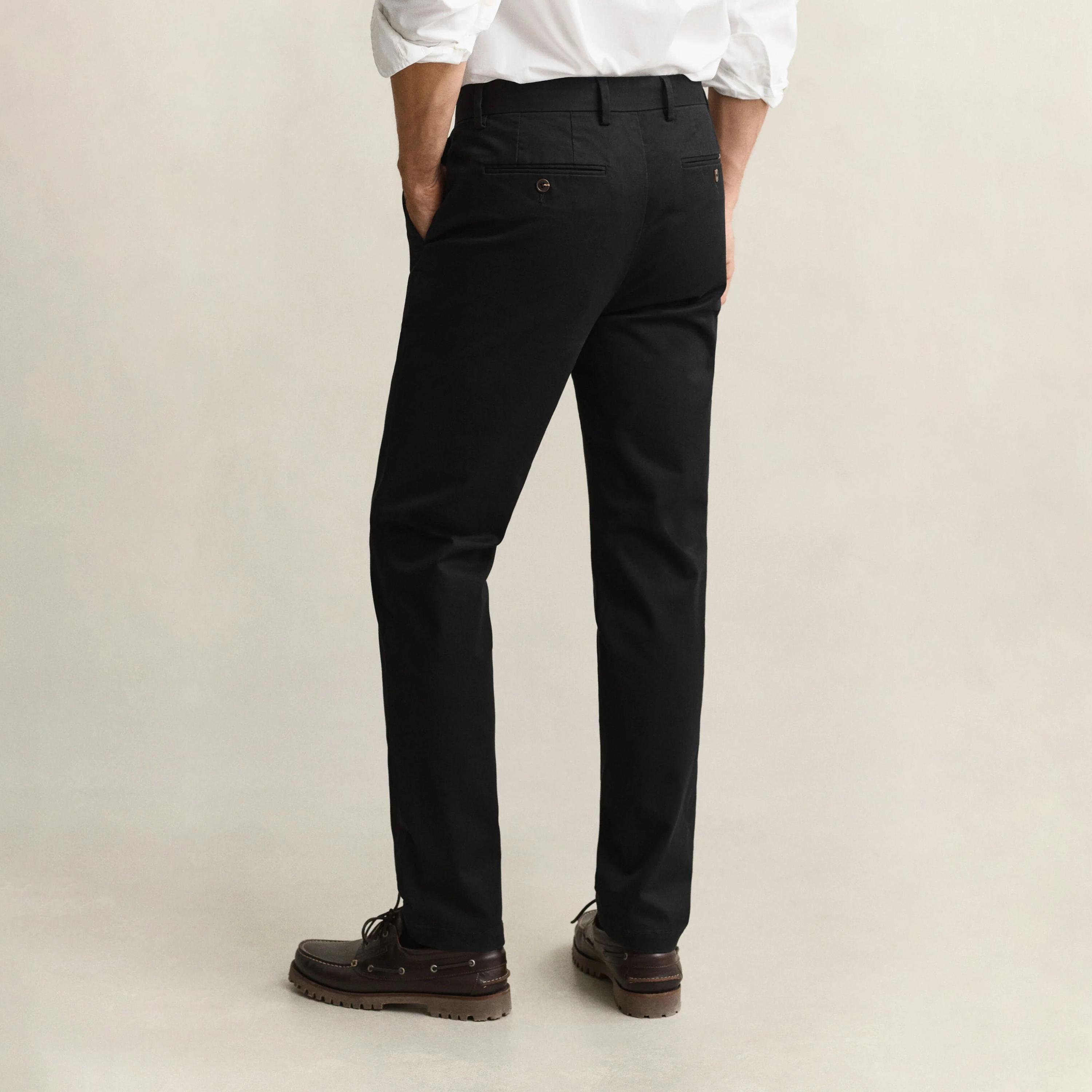Gant Slim Fit Plain Mid-Rise Men's Chinos-men-clothing-trousersandchinos-chinos-image-4