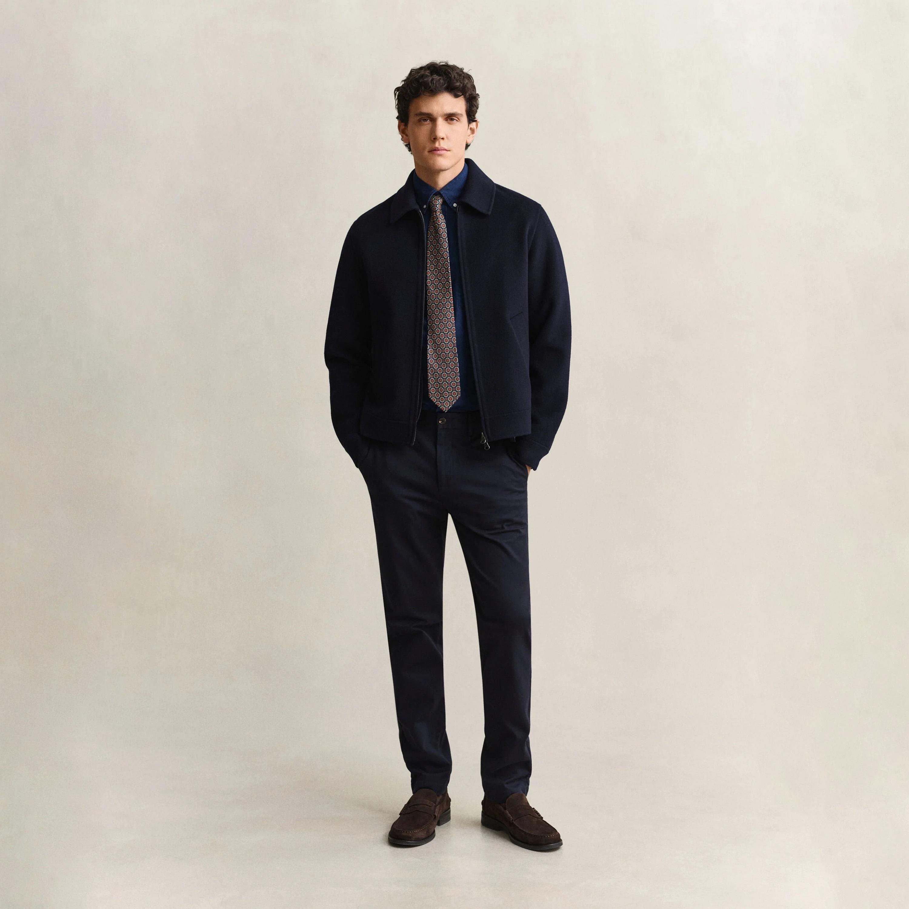 بنطلون "تشينو" رجالي سادة بخصر متوسط وقصة "سليم فيت" من جانت-men-clothing-trousersandchinos-chinos-image-8