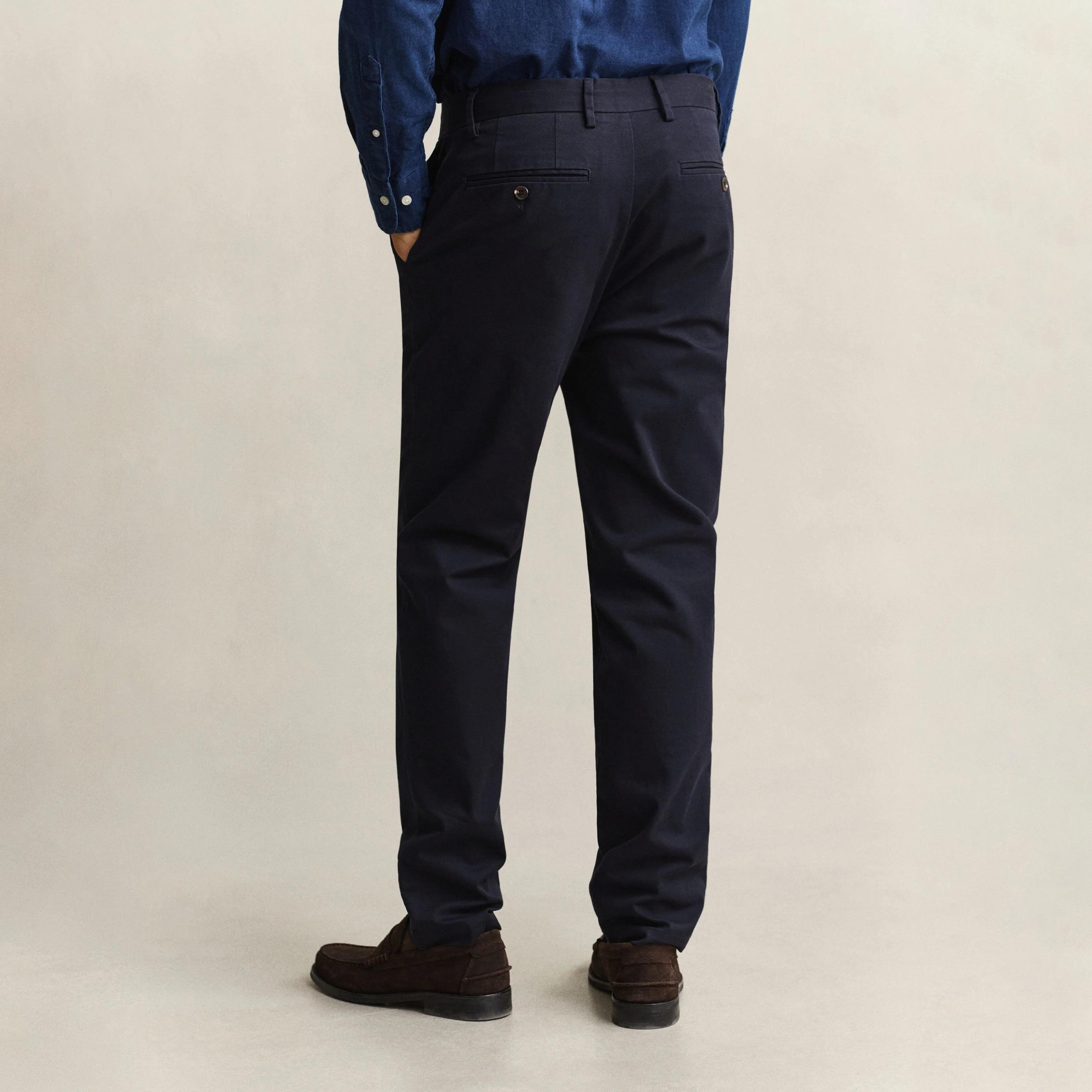 بنطلون "تشينو" رجالي سادة بخصر متوسط وقصة "سليم فيت" من جانت-men-clothing-trousersandchinos-chinos-image-9