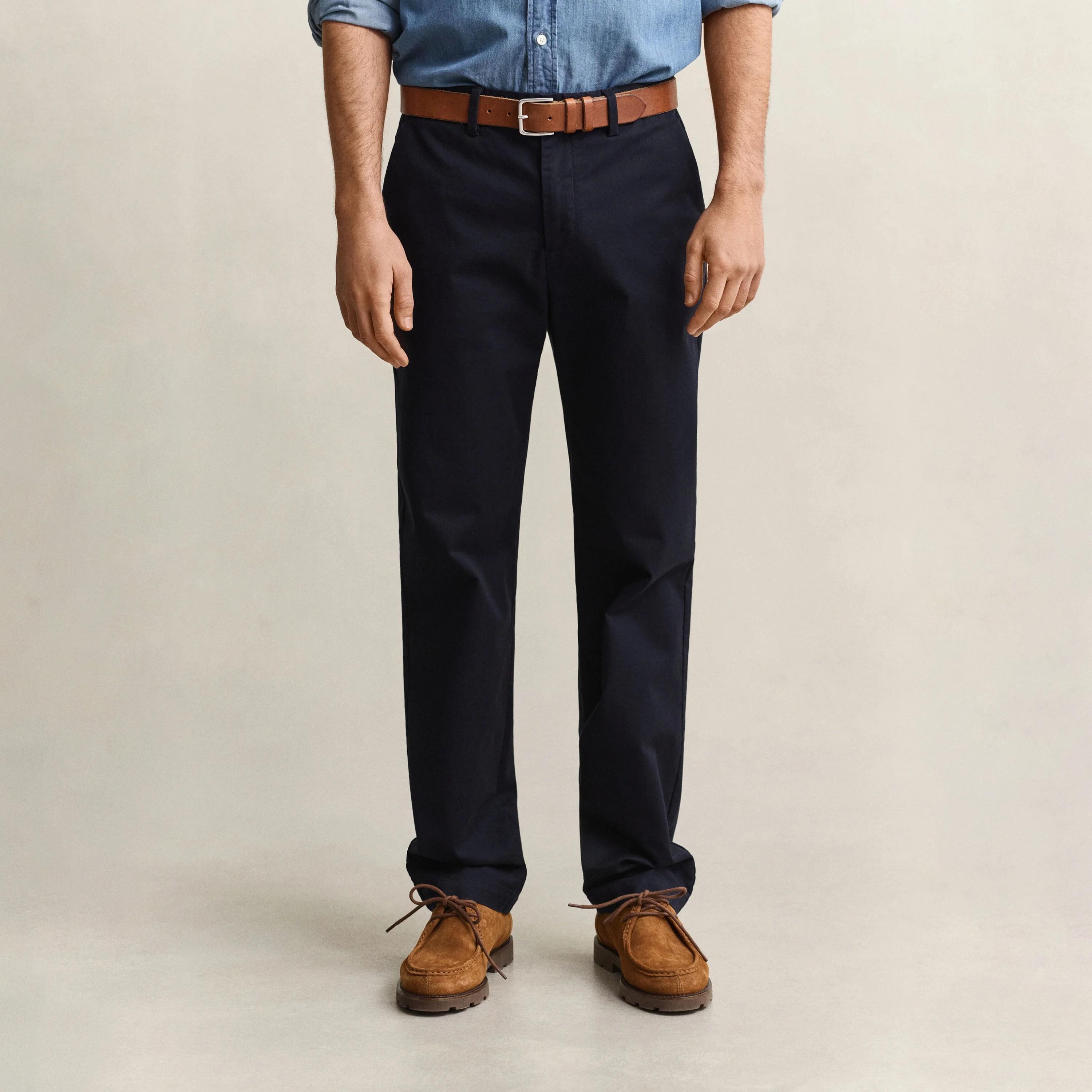 Gant Regular Fit Plain Mid-Rise Men's Chinos-men-clothing-trousersandchinos-chinos-image-7