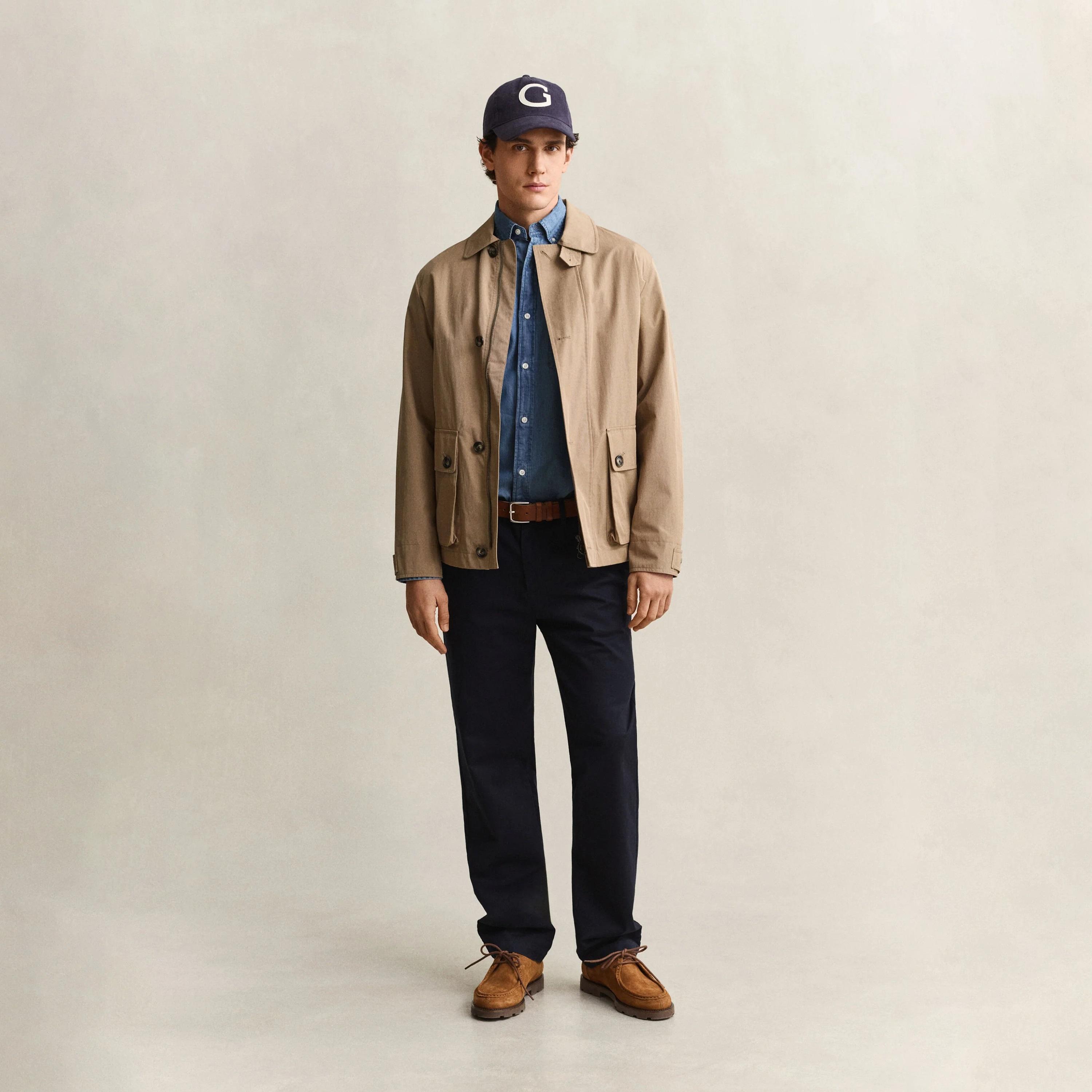 Gant Regular Fit Plain Mid-Rise Men's Chinos-men-clothing-trousersandchinos-chinos-image-9
