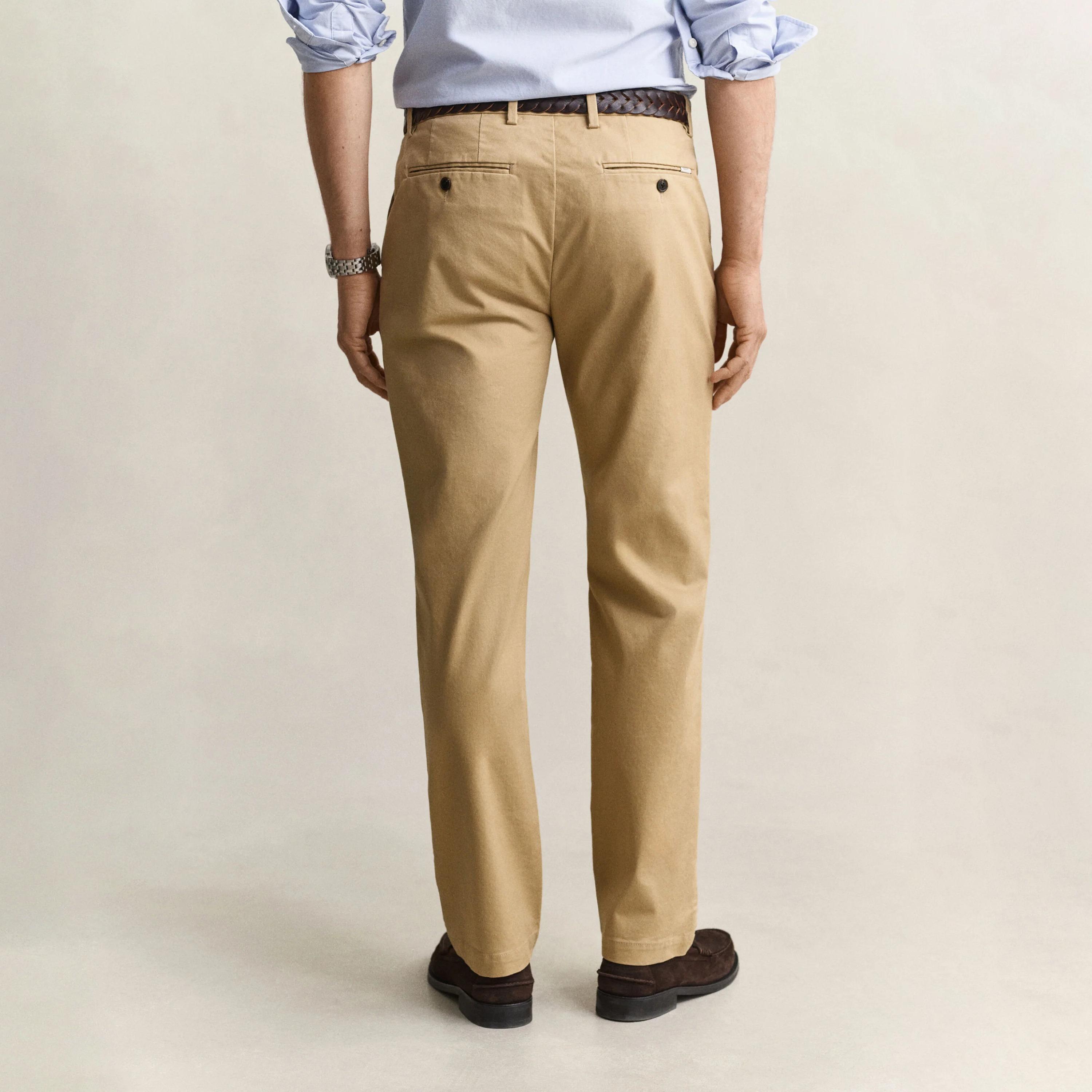 Gant Regular Fit Plain Mid-Rise Men's Chinos-men-clothing-trousersandchinos-chinos-image-4