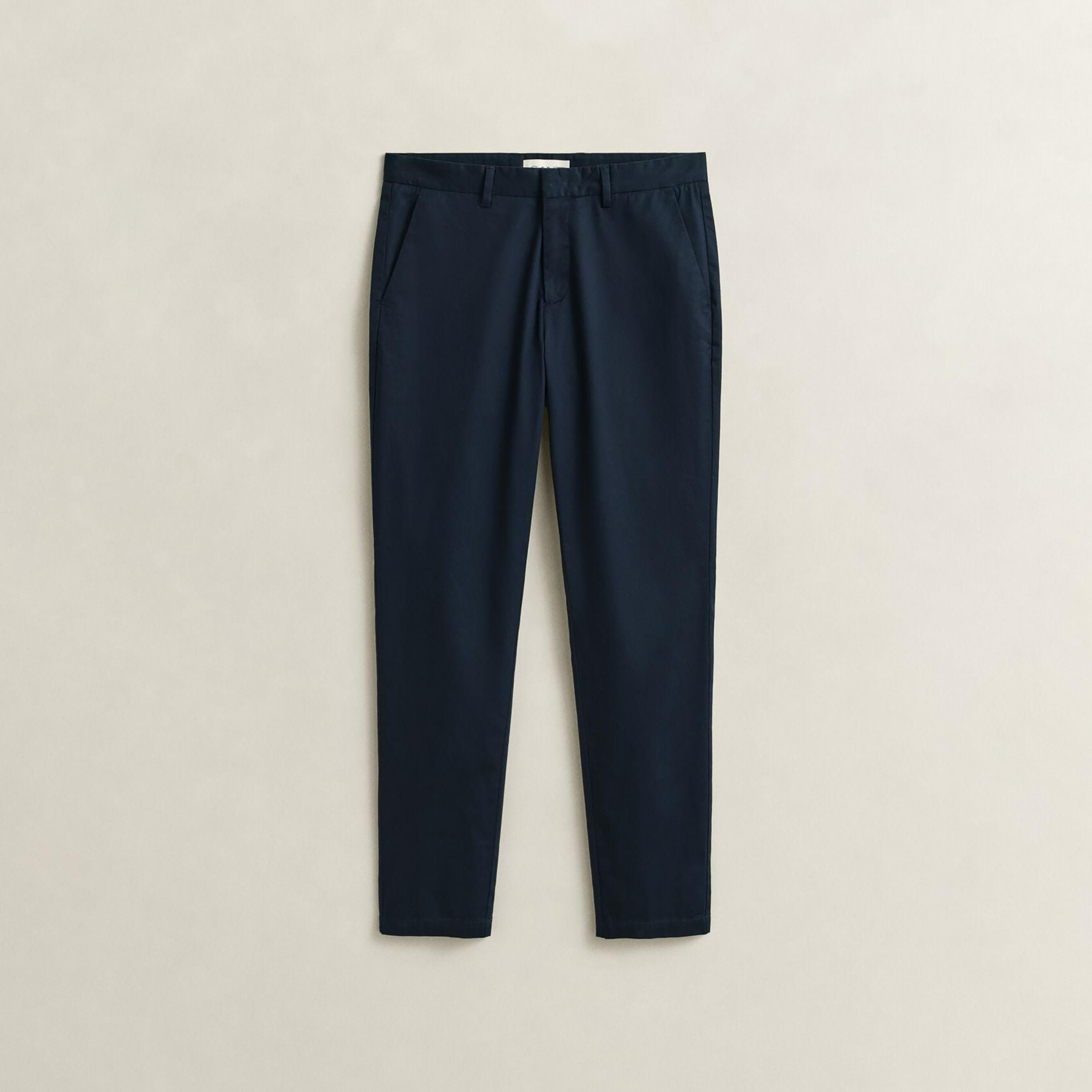 بنطلون "تشينو" رجالي سادة بخصر متوسط وقصة "سليم فيت" من جانت-men-clothing-bottoms-trousersandchinos-chinos-image-1