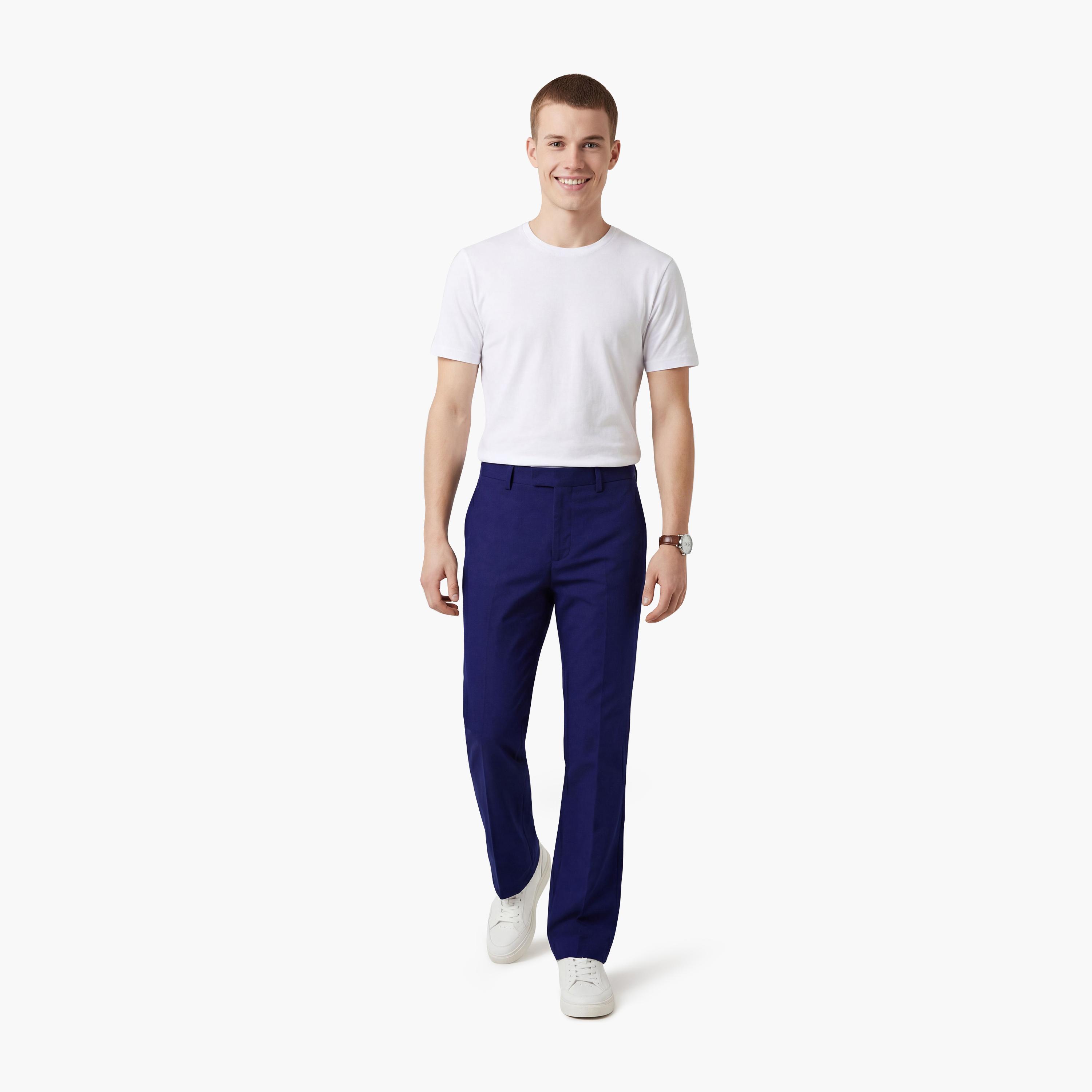 بنطلون "تشينو" رجالي سادة بخصر متوسط وقصة "سليم فيت" من جانت-men-clothing-bottoms-trousersandchinos-chinos-image-9